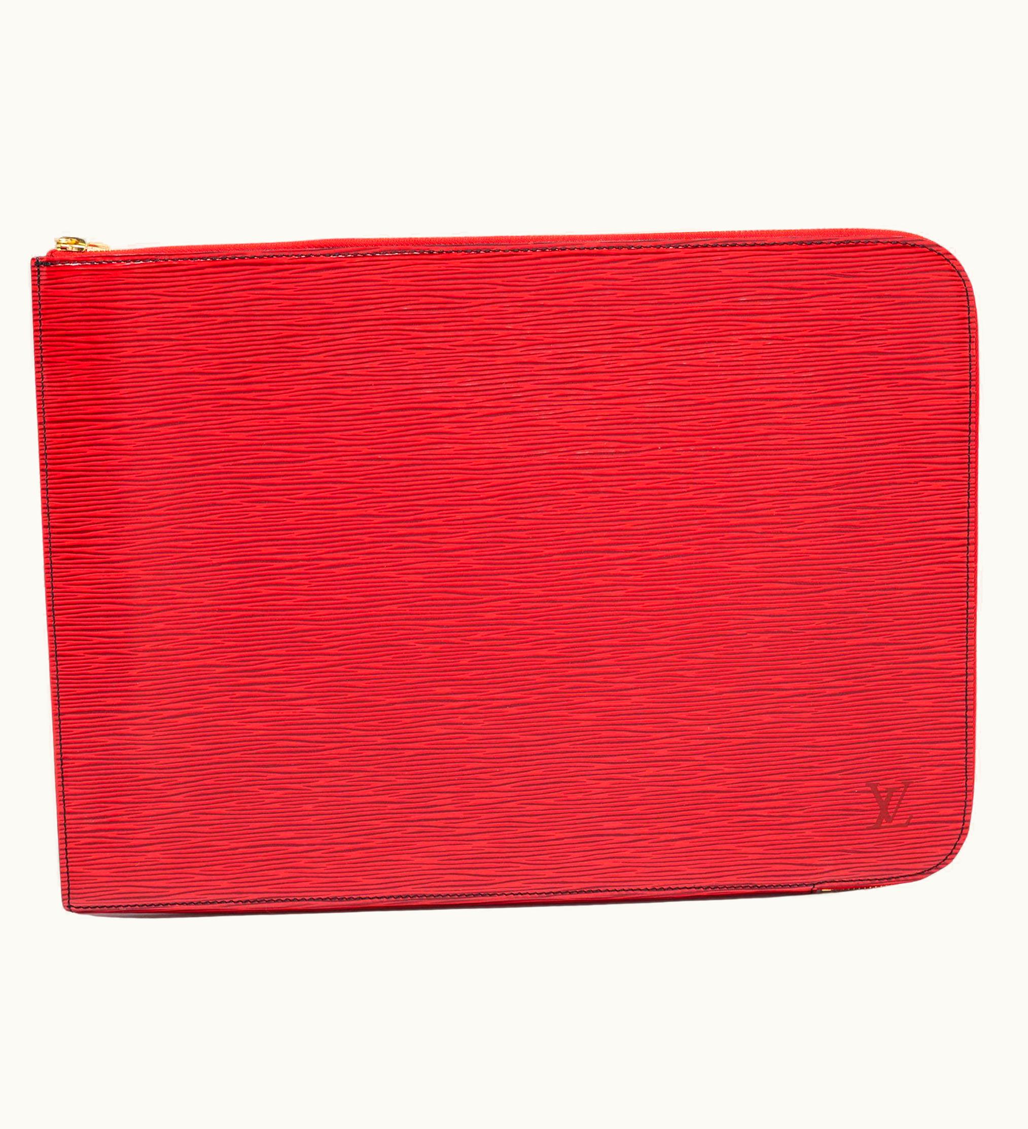 Louis Vuitton Louis Vuitton Red Epi Leather Poche Documents Portfolio Case UZ0582785