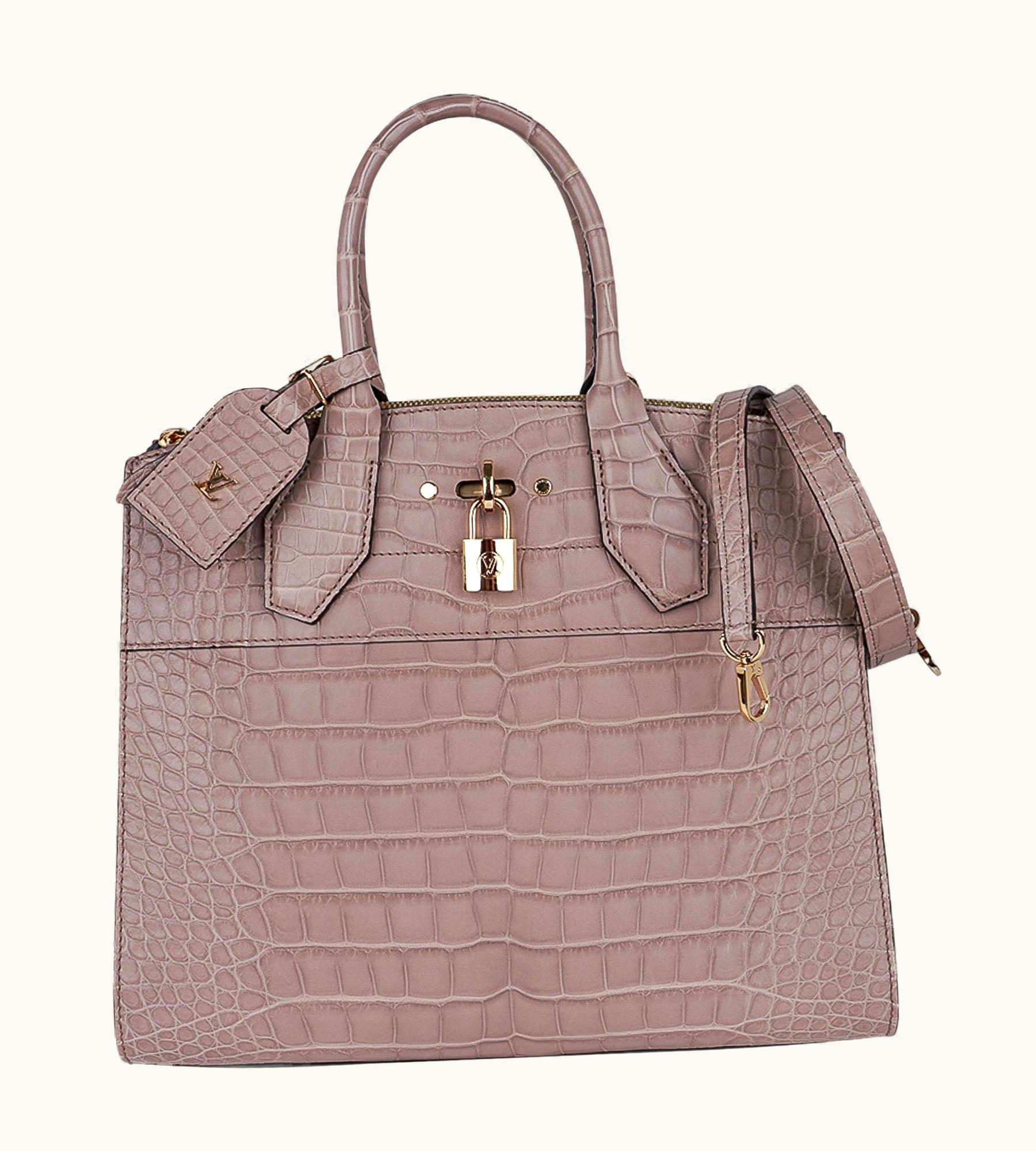 Louis Vuitton Louis Vuitton City Steamer Bag Taupe Matte Crocodile Limited Edition w/Box