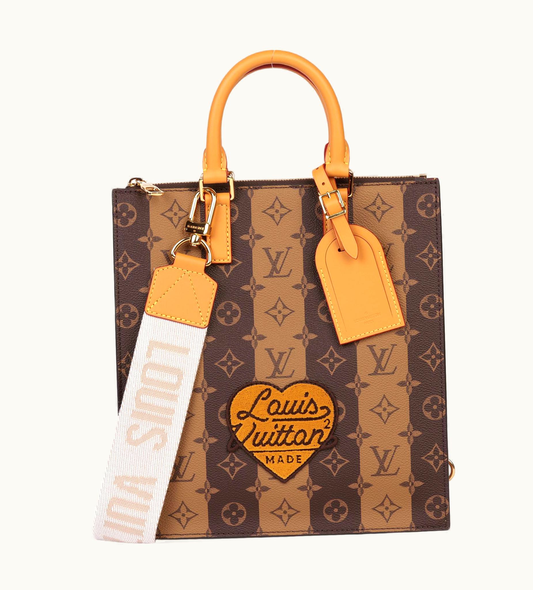 Louis Vuitton Louis Vuitton Nigo Brown Stripe Reverso Monogram Coated Canvas Sac Plat Cross