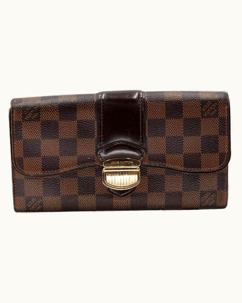 Louis Vuitton Louis Vuitton Sistina Damier Ebene Gm Wallet Lv-w0107p-0002