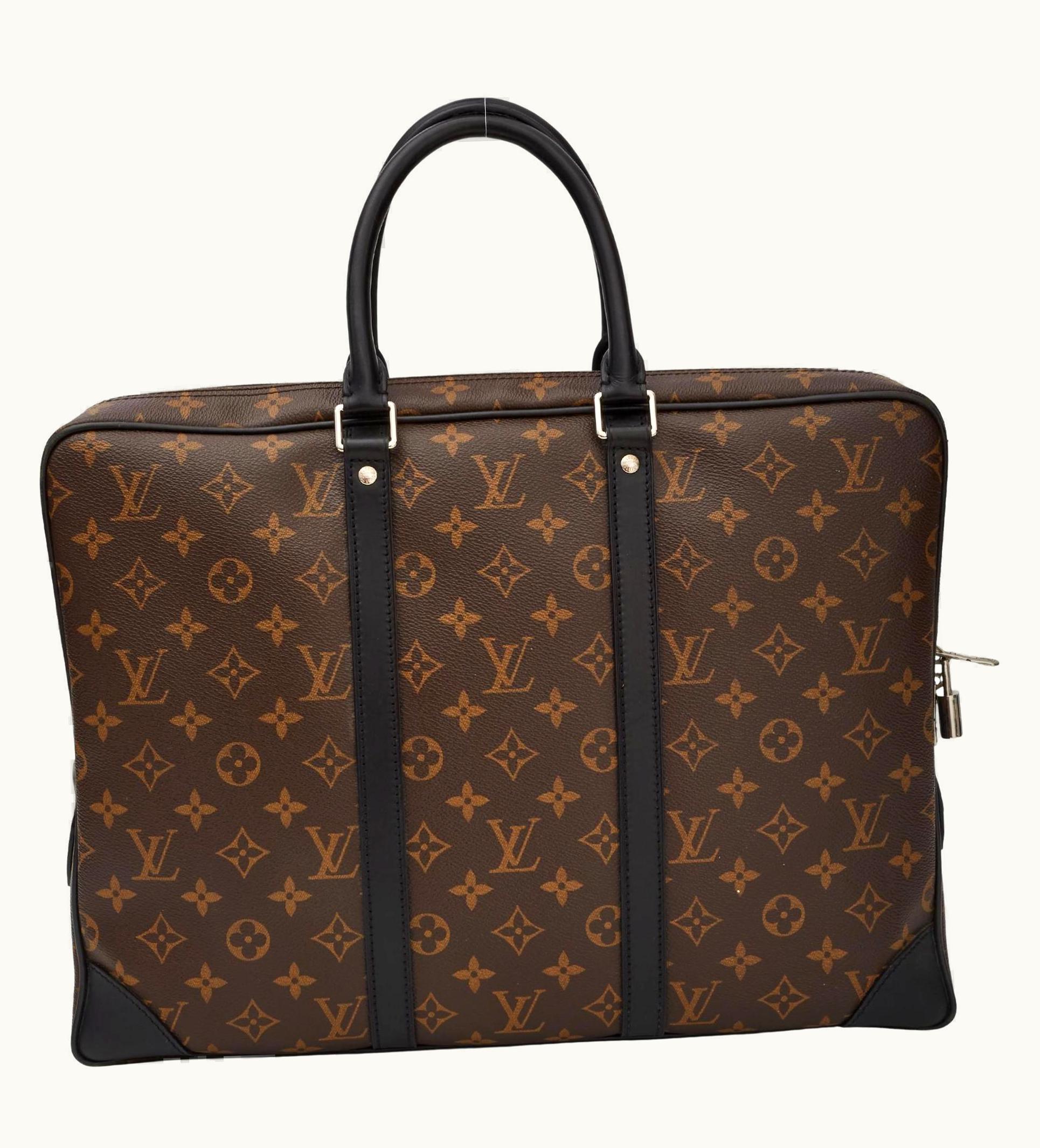Louis Vuitton Louis Vuitton Monogram Macassar Porte Documents Voyage Soft Briefcase Bag (2011)
