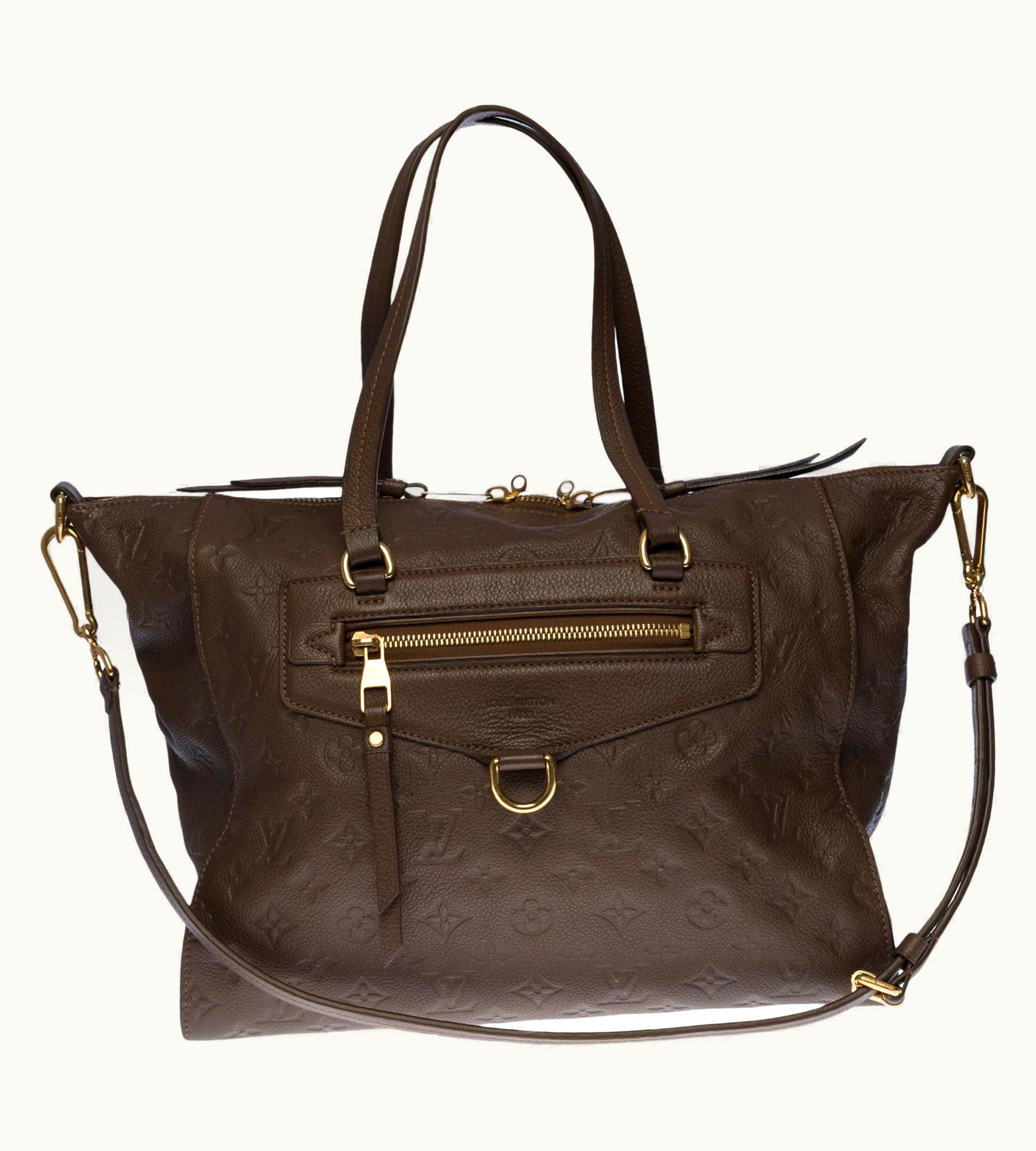 Louis Vuitton Louis Vuitton Lumineuse Shoulder Bag In Brown Empreinte Leather, Ghw