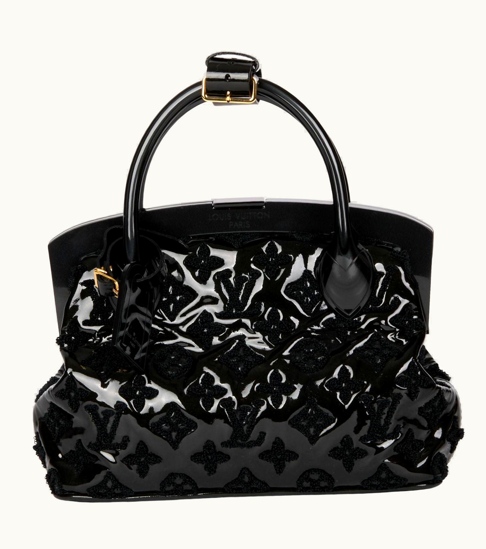 Louis Vuitton Louis Vuitton Black Monogram Patent Leather Fascination Lockit Bb Frame Bag