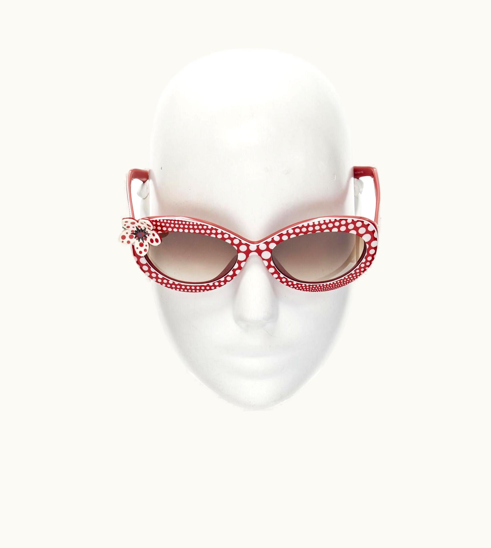 Louis Vuitton Rare Louis Vuitton 2012 Kusama Vintage Red White Floral Polka Dots Sunglasses