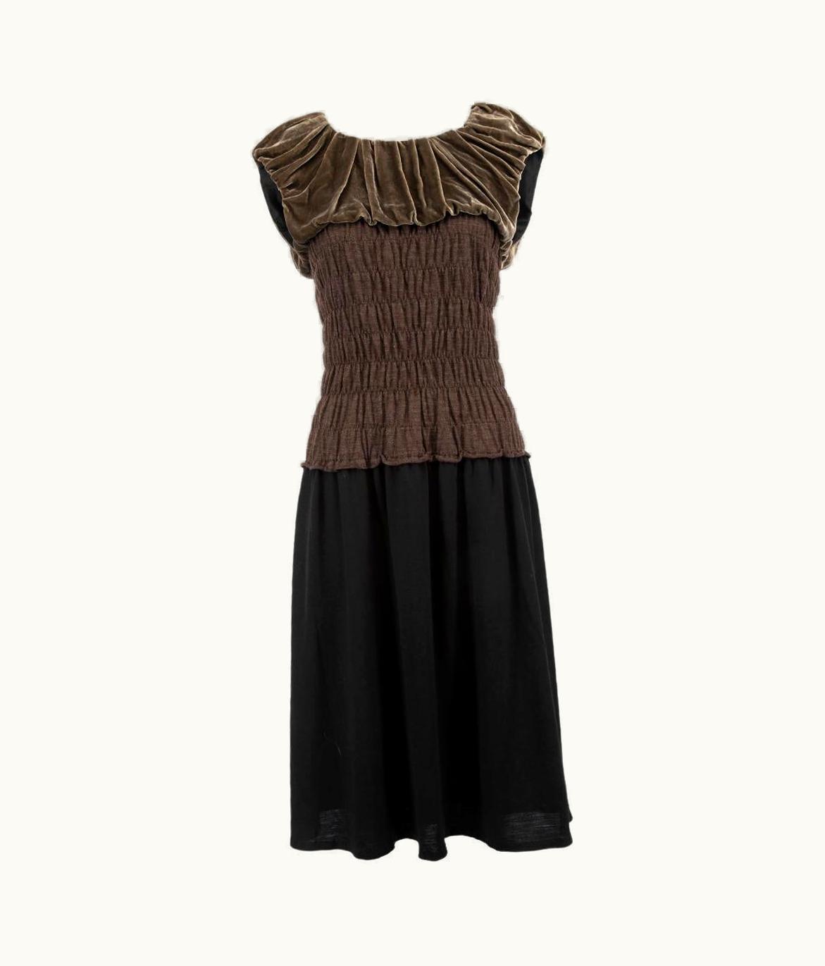 Louis Vuitton Louis Vuitton Women' Multicolour Wool Ruched Bodice Knee Length Dress UZ0582930
