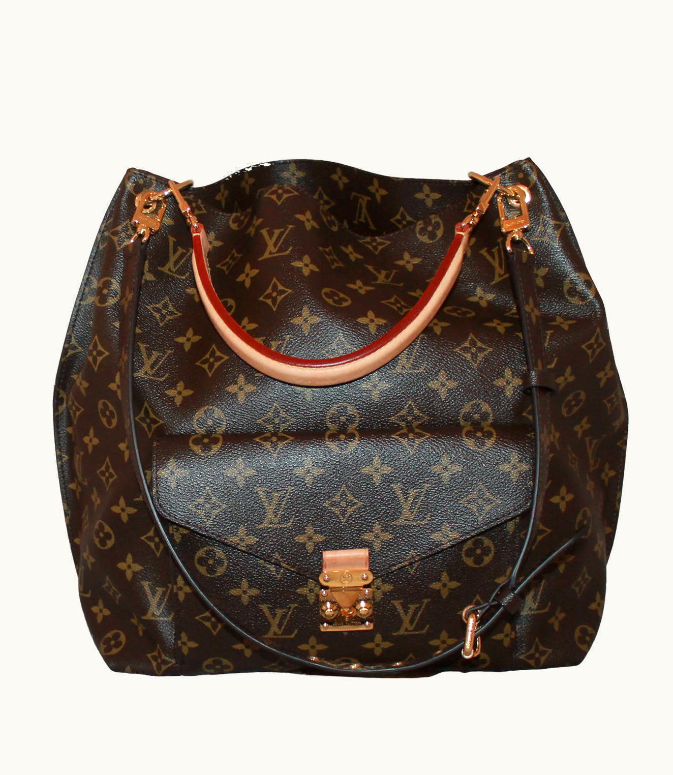 Louis Vuitton 2015 Louis Vuitton Brown Monogram Printed Metis Handbag
