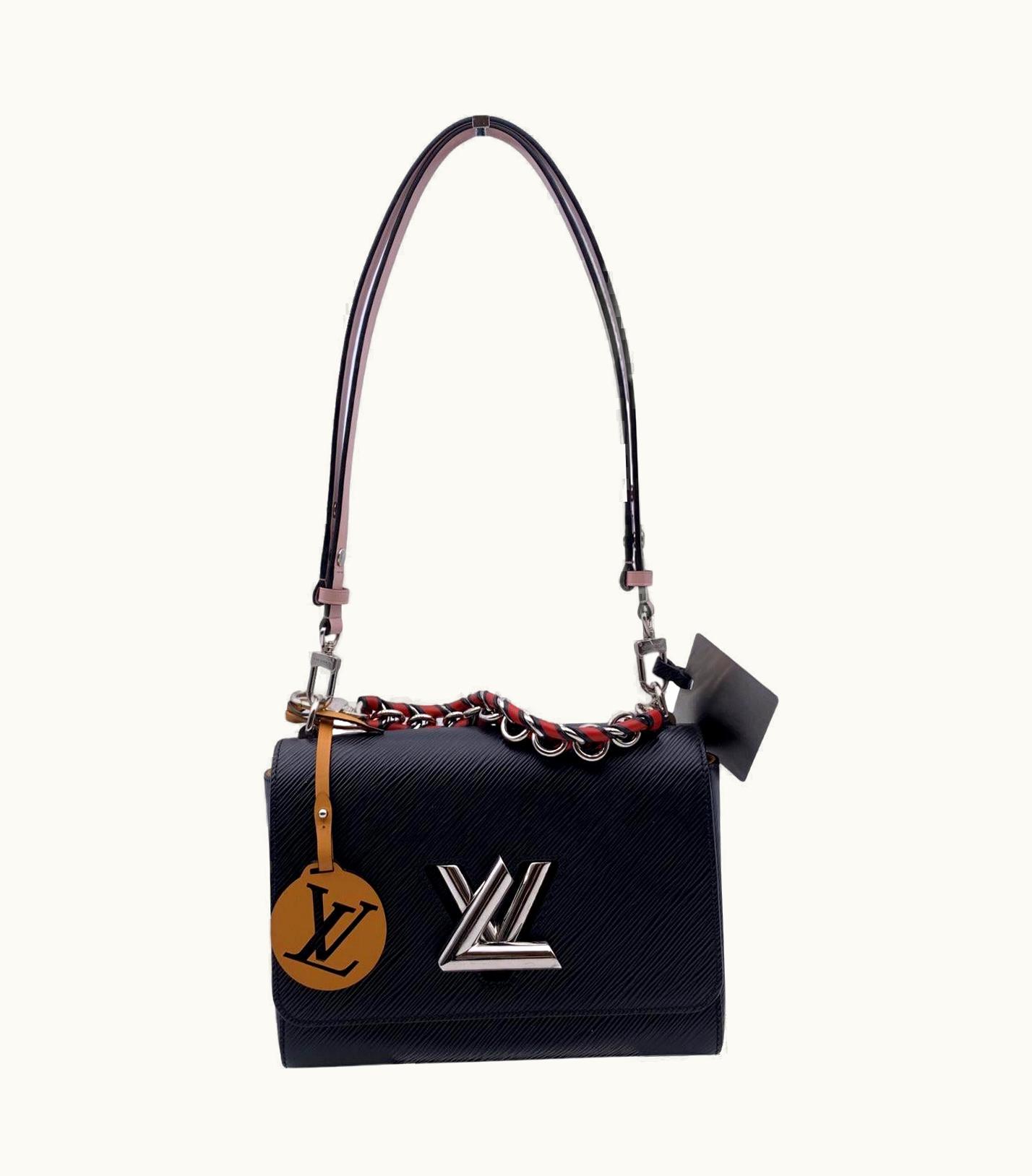 Louis Vuitton Louis Vuitton Black Epi Leather Twist mm Shoulder Bag Braided Handle