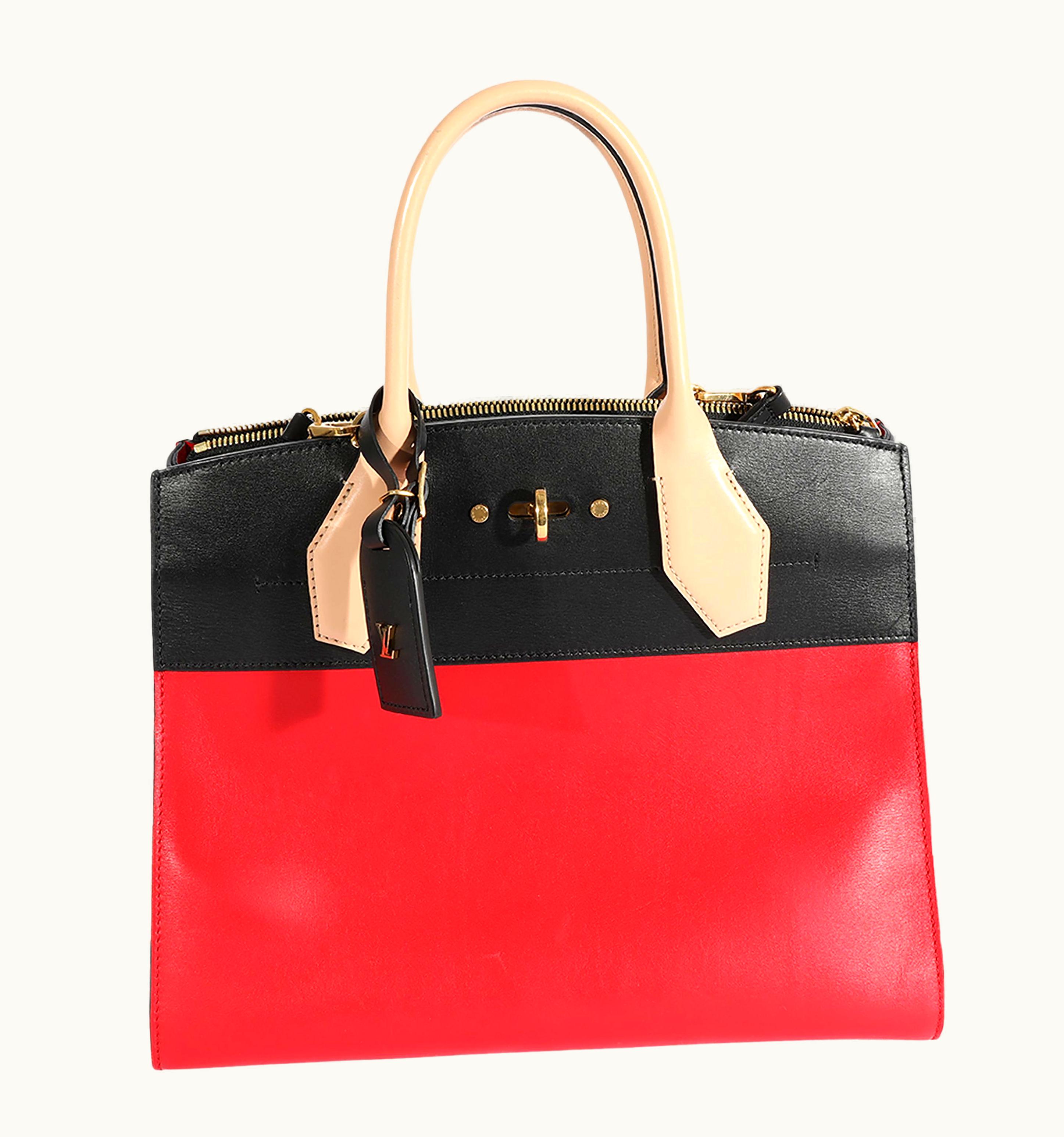 Louis Vuitton Louis Vuitton Rouge & Black Calfskin City Steamer mm UZ0582989