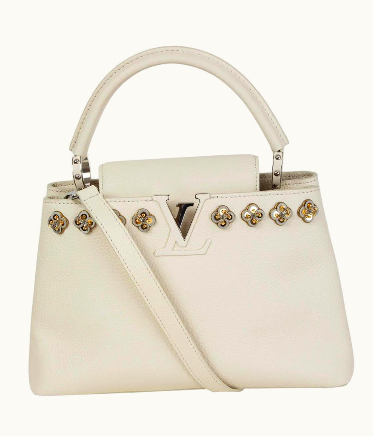 Louis Vuitton Louis Vuitton Ivory Leather 2018 Capucines Pm Hanami Shoulder Bag Ltd Ed