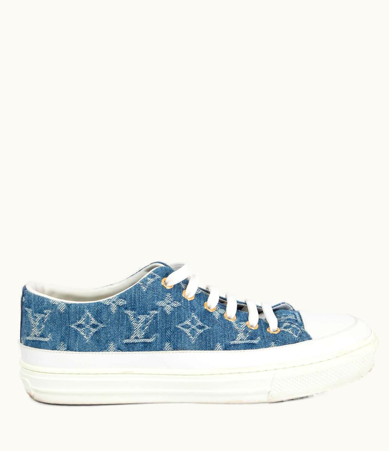 Louis Vuitton Louis Vuitton Blue Monogram Denim Stellar Low Top Sneakers Shoes