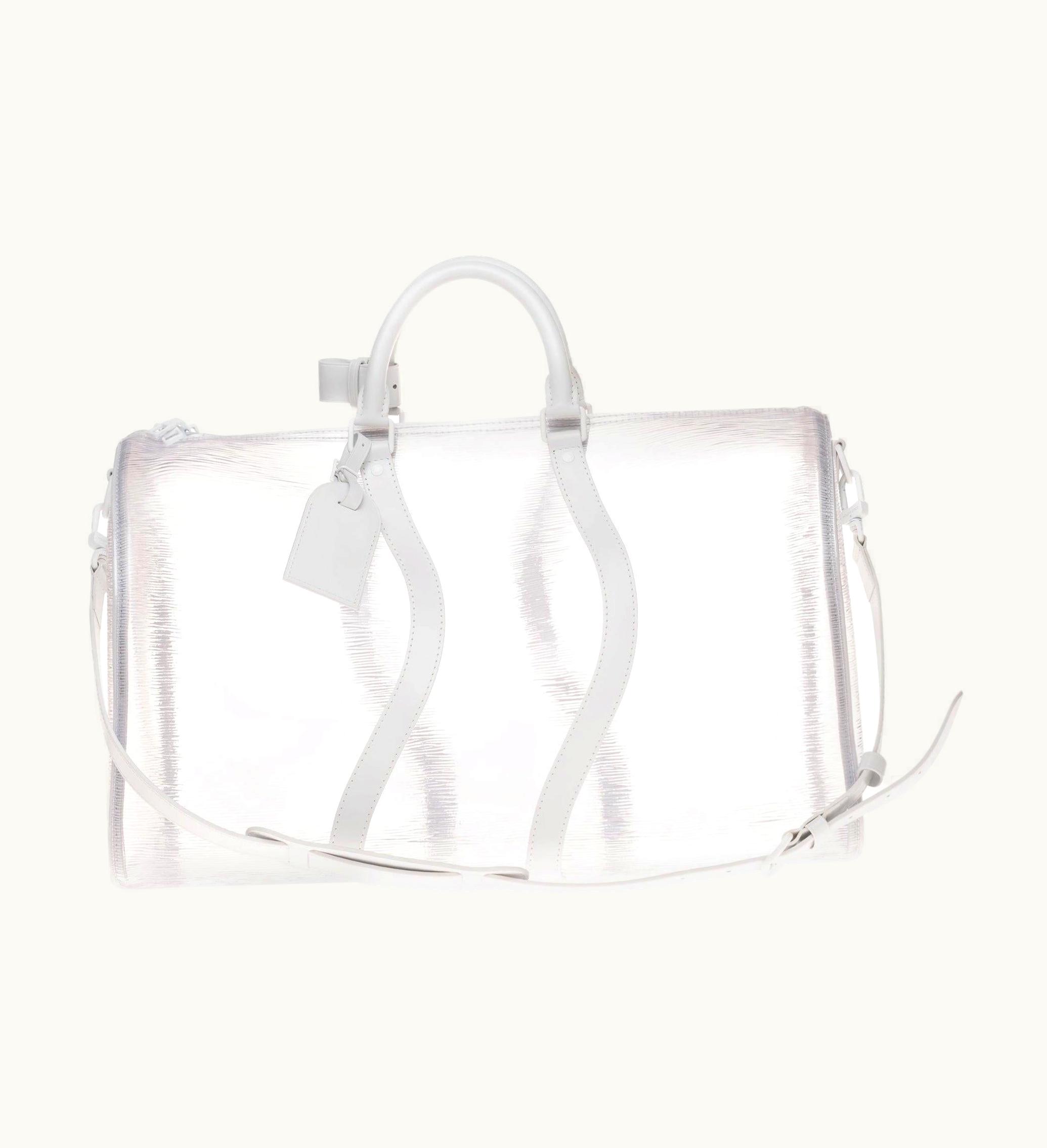 Louis Vuitton Brand Louis Vuitton Keepall Bandouliere Wavy 50 Epi Plage White