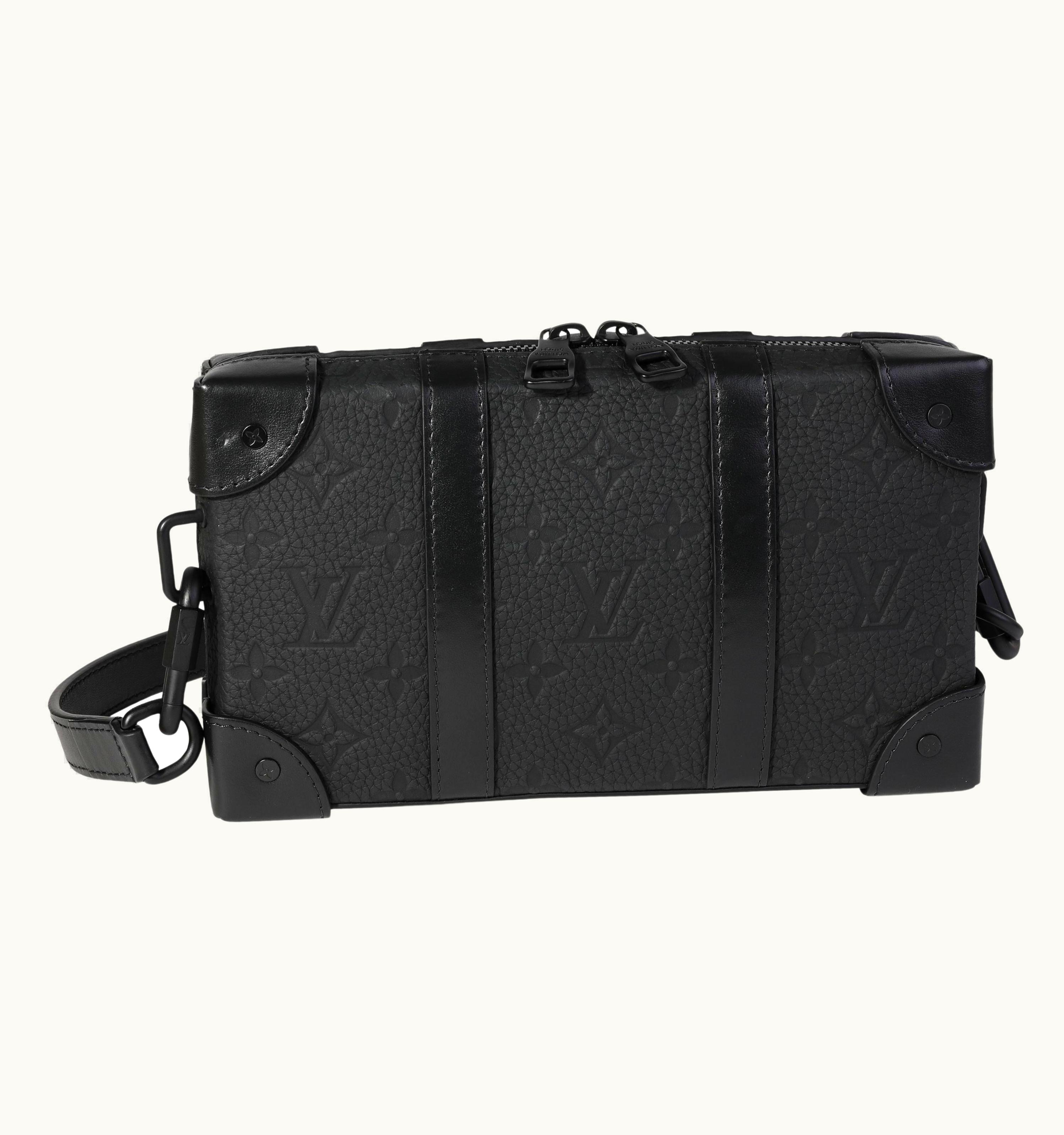 Louis Vuitton Louis Vuitton Black Monogram Embossed Taurillon Leather Soft Trunk Wallet