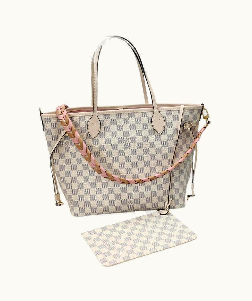 Louis Vuitton Louis Vuitton Neverfull Azur 2022 Braided Cross Strap Damier Tote Lv-b0330p-a001