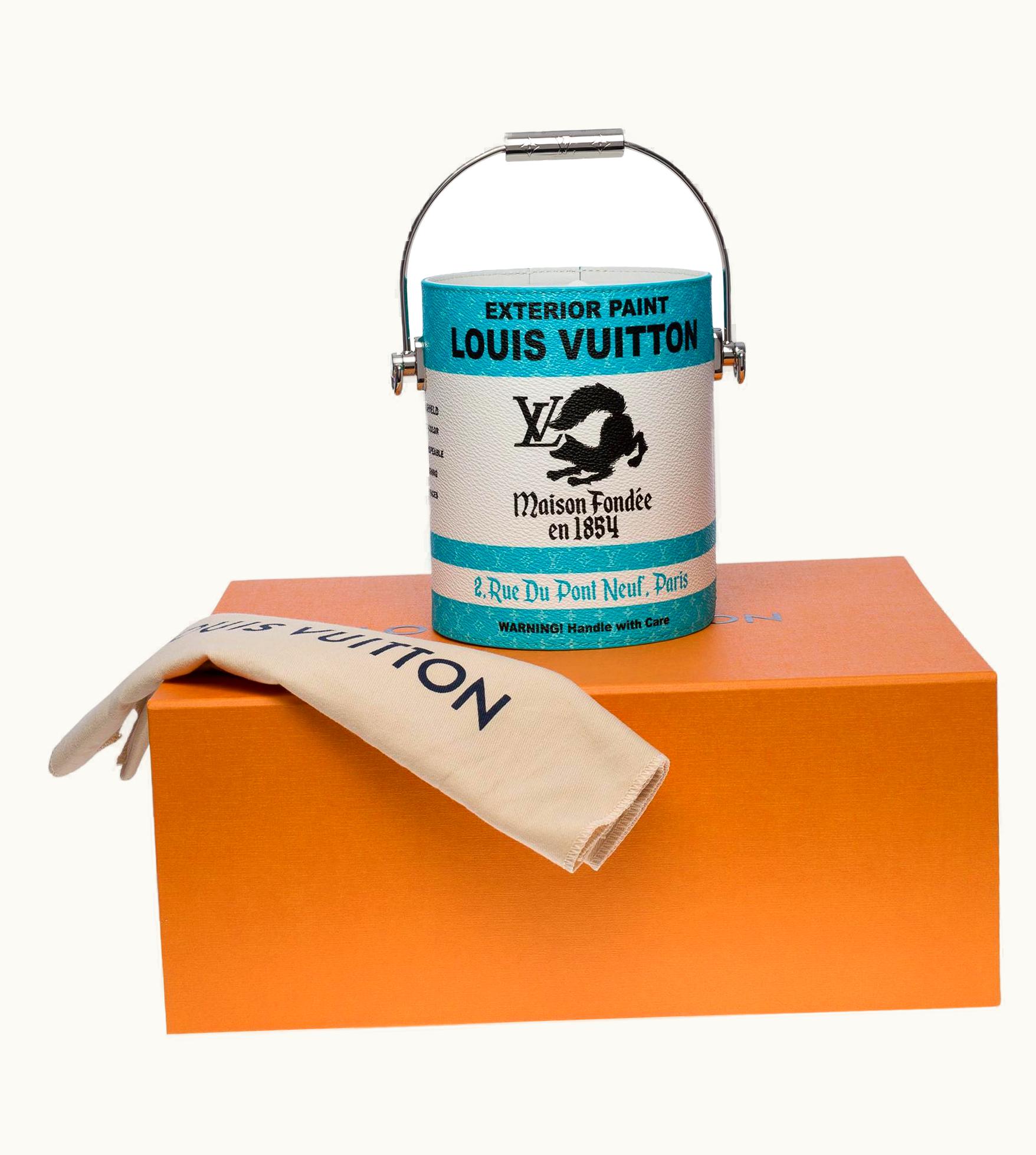 Louis Vuitton New- Men AW 2022S/S Virgil AblohS/S Louis Vuitton Paint Can Shoulder Bag In Blue