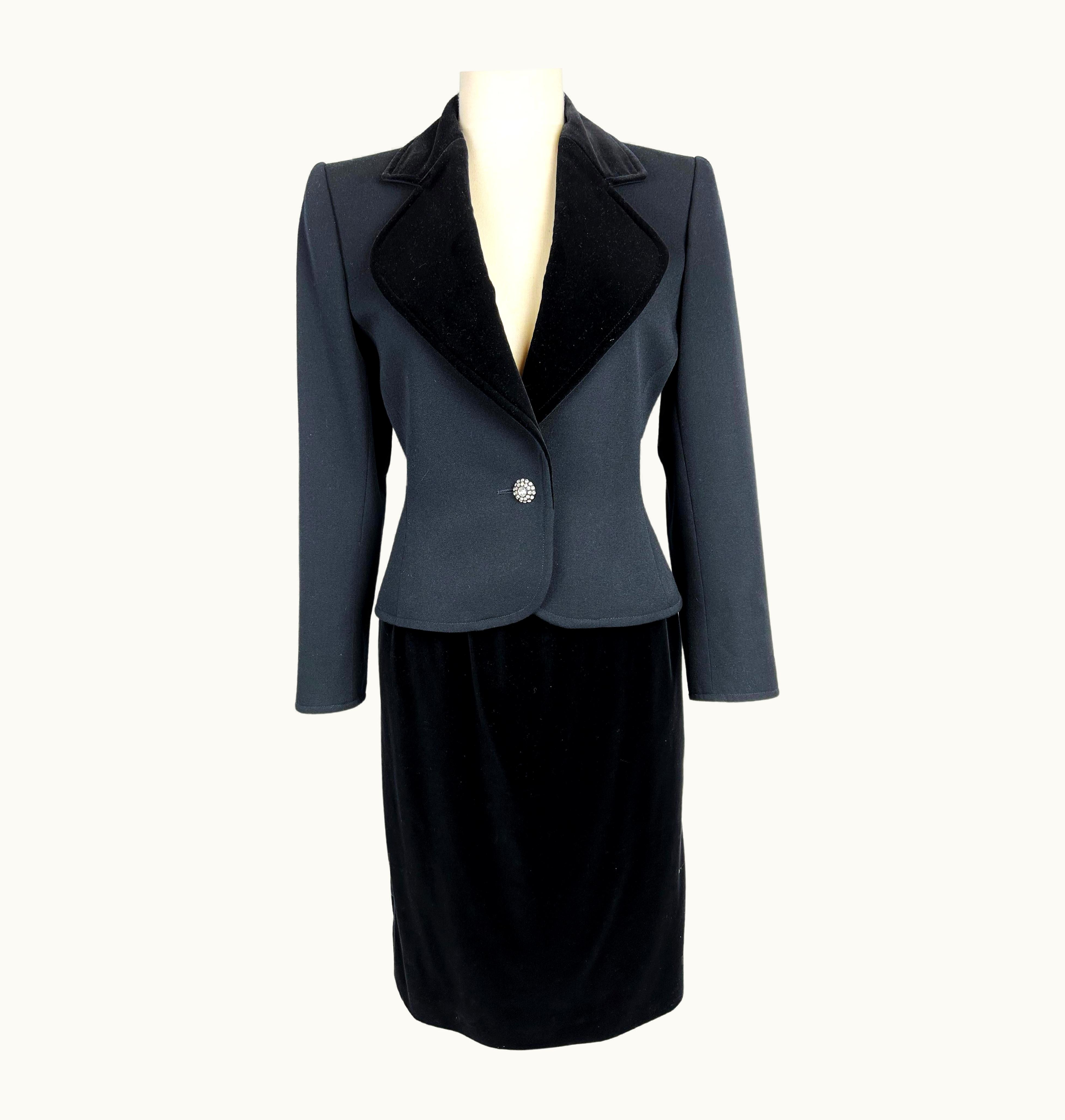 Saint Laurent Yves Saint Laurent Rive Gauche Jewelery Tuxedo Set - Circa 1985