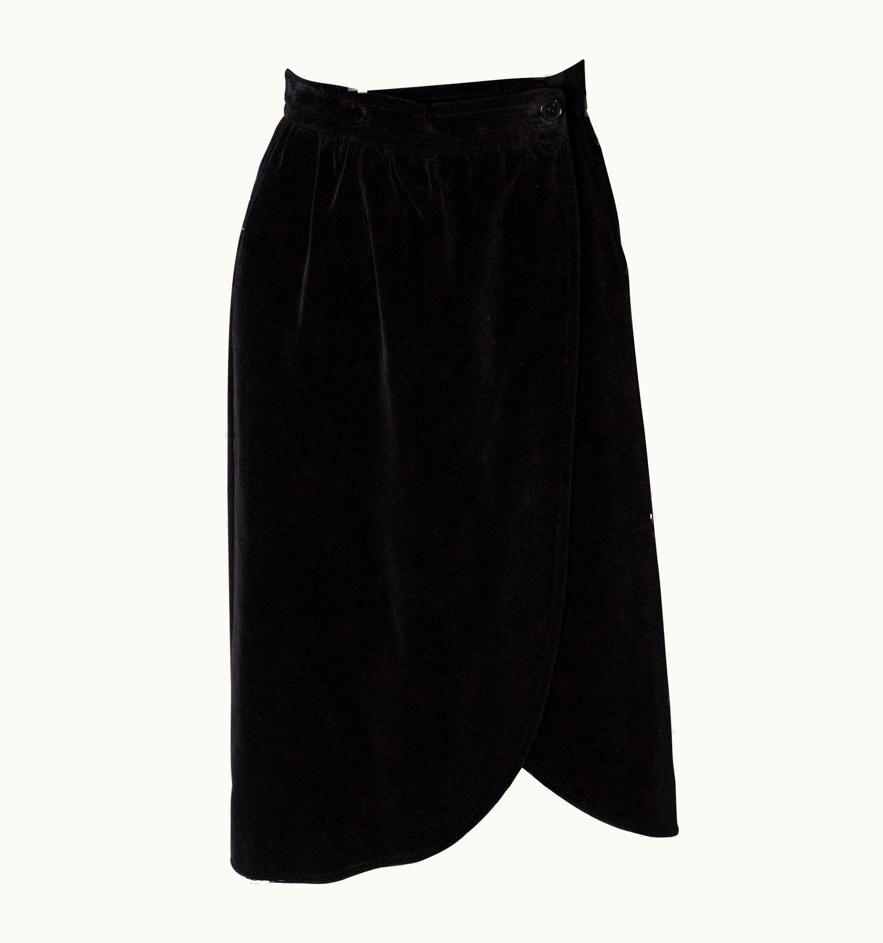 Saint Laurent Vintage Yves Saint Laurent Velvet Skirt