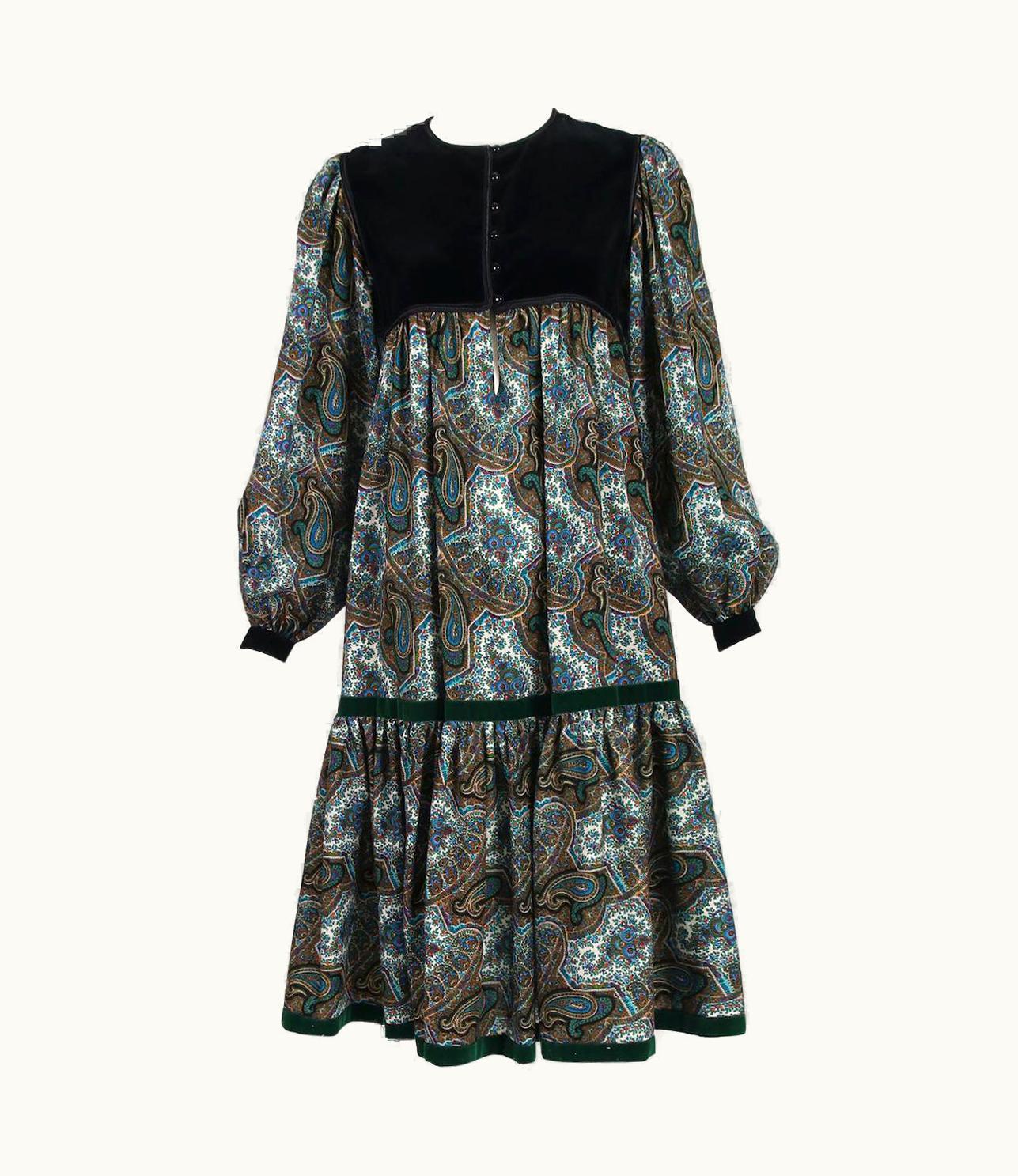 Saint Laurent 1976 Yves Saint Laurent Cossack Collection Dress
