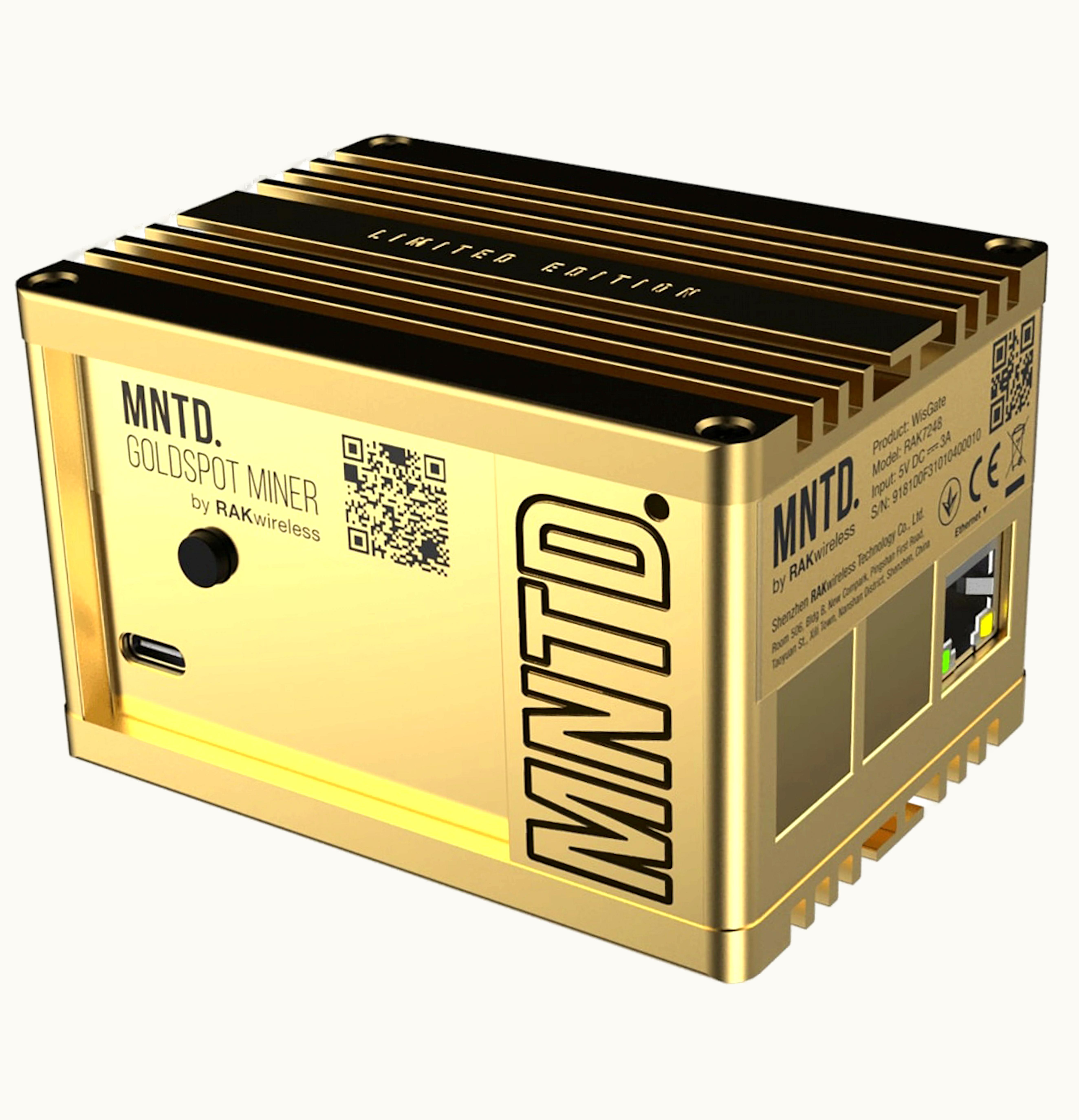 MNTD MNTD Helium Goldspot Miner Limited Edition RAK7248