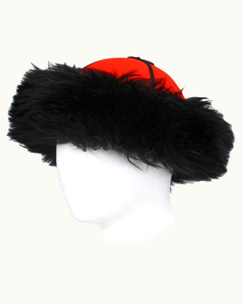 Saint Laurent Yves Saint Laurent Wool & Fur Russian Hat 1976