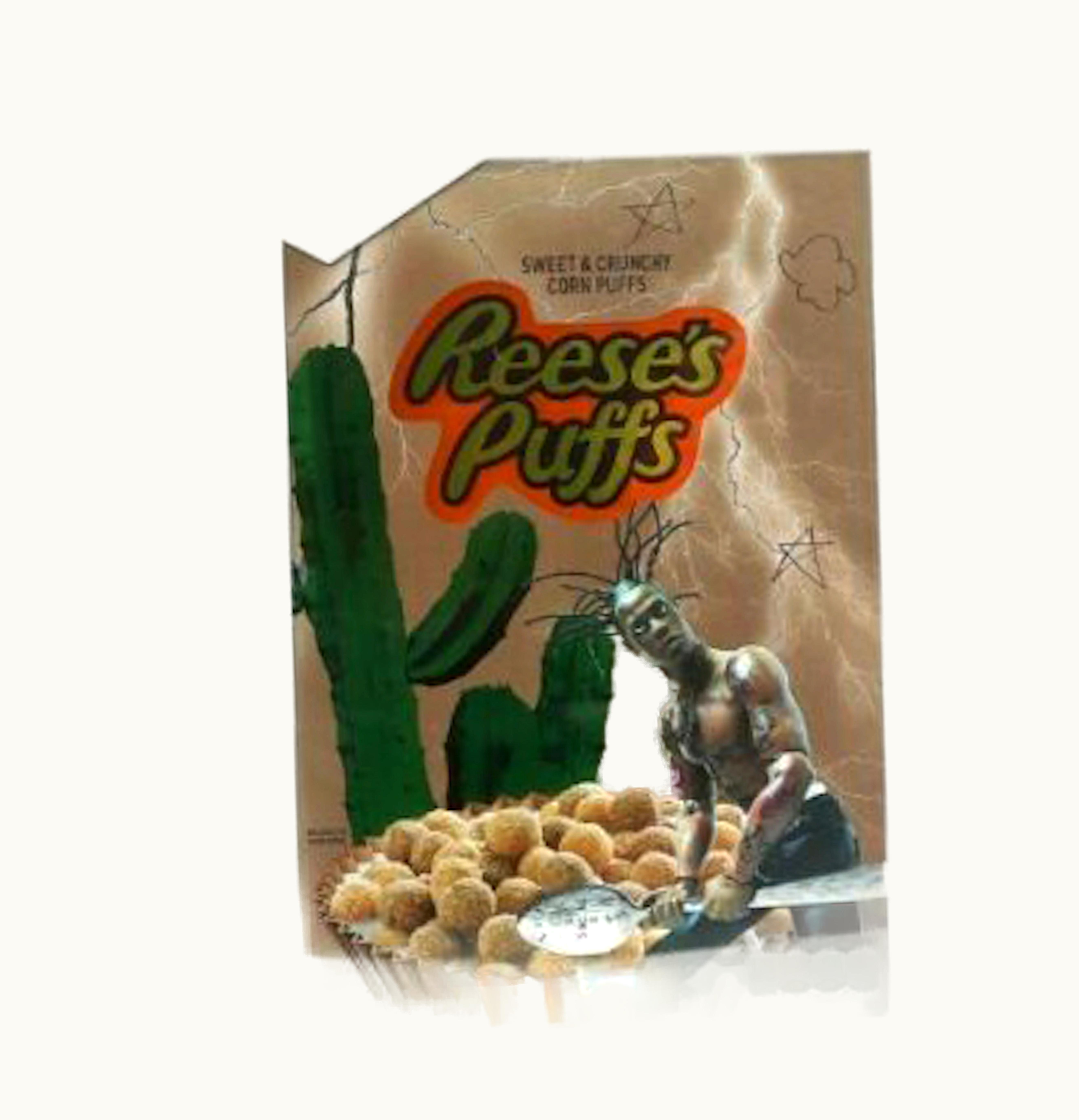 Travis Scott Travis Scott x Reeses Puffs Cereal Limited Edition Box w Acrylic Case Not Fit For Human Consumption