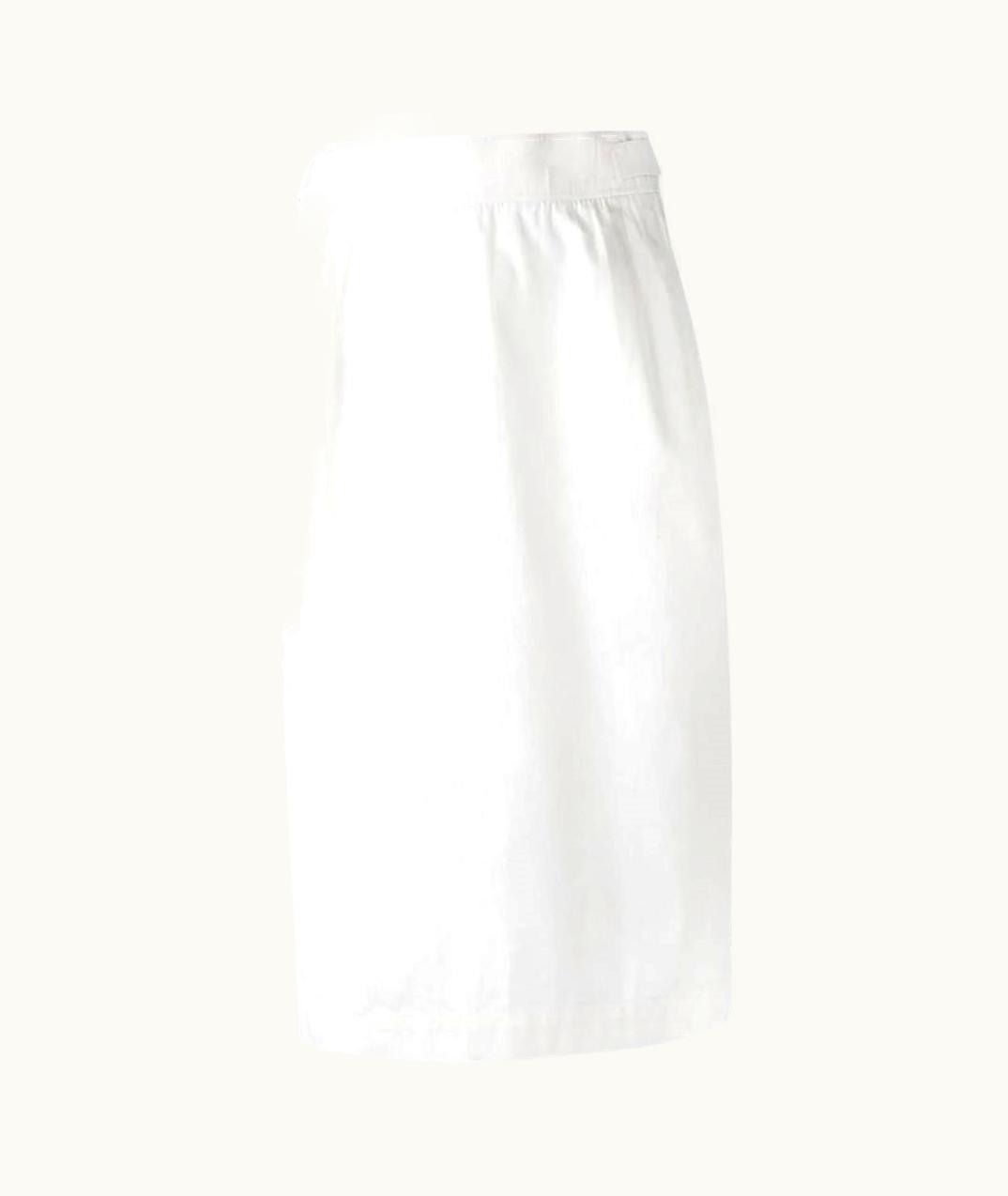 Saint Laurent 70s White Yves Saint Laurent Vintage Midi Wraparound Skirt