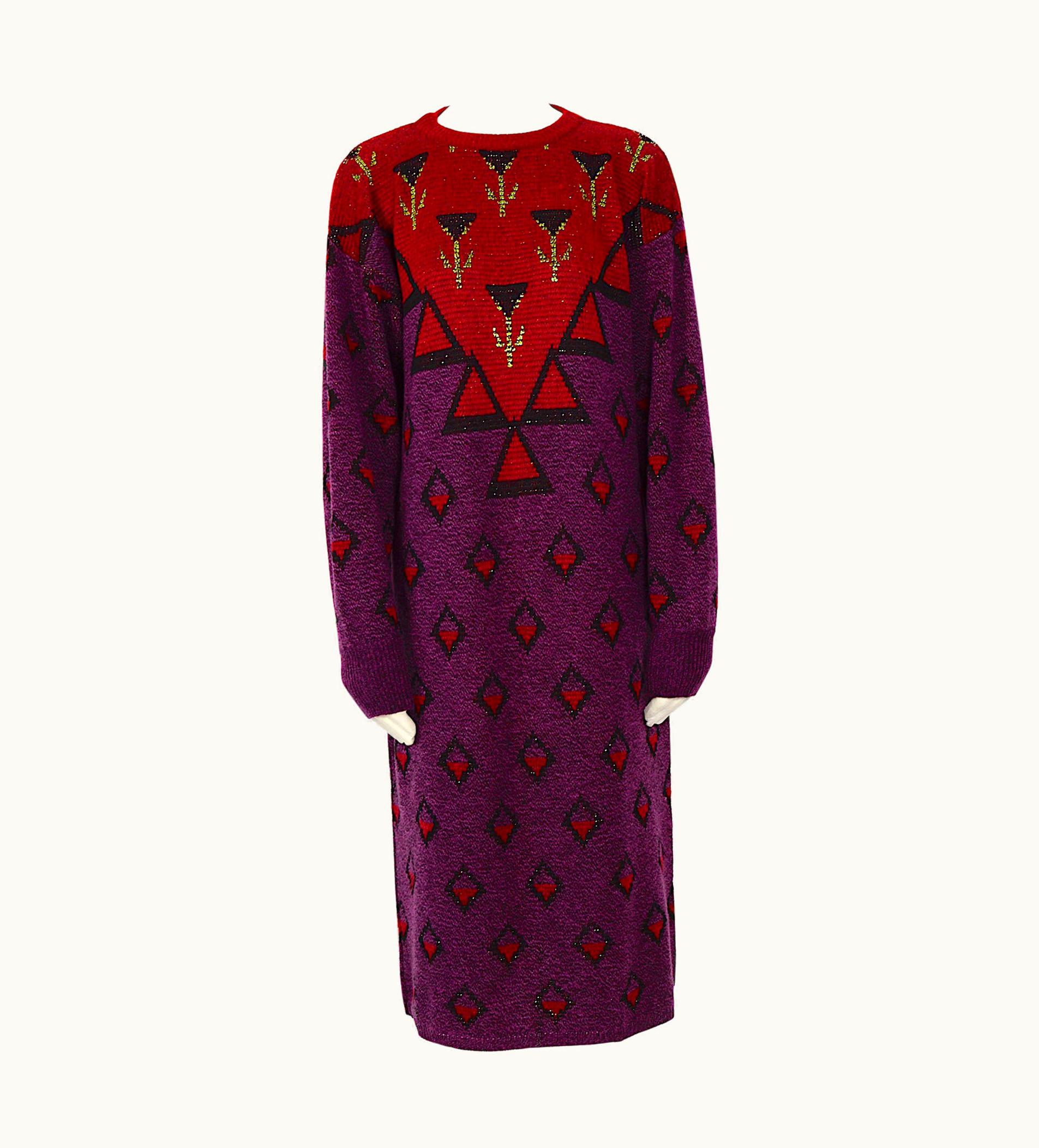 Saint Laurent Yves Saint Laurent Tricot Vintage 1970s Wool Mohair Sweater Dress