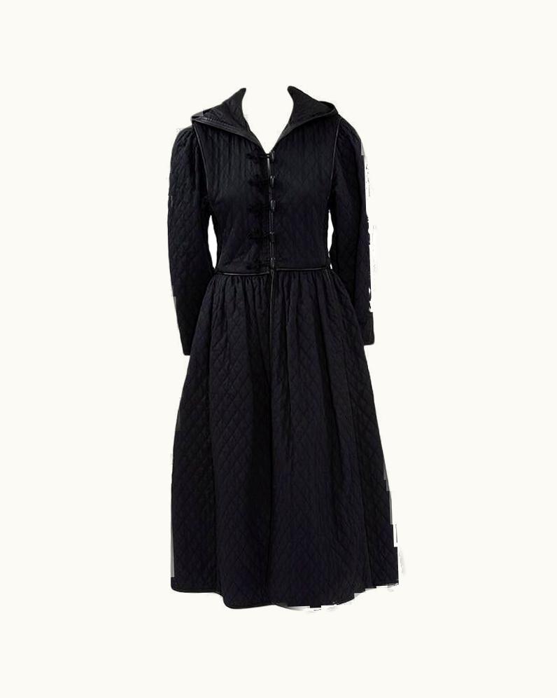 Saint Laurent Yves Saint Laurent Quilted Hooded Coat, Fall-Winter 1977