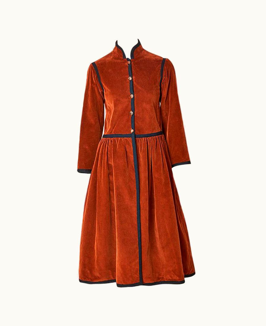 Saint Laurent Yves Saint Laurent Russian Collection Corduroy Coat