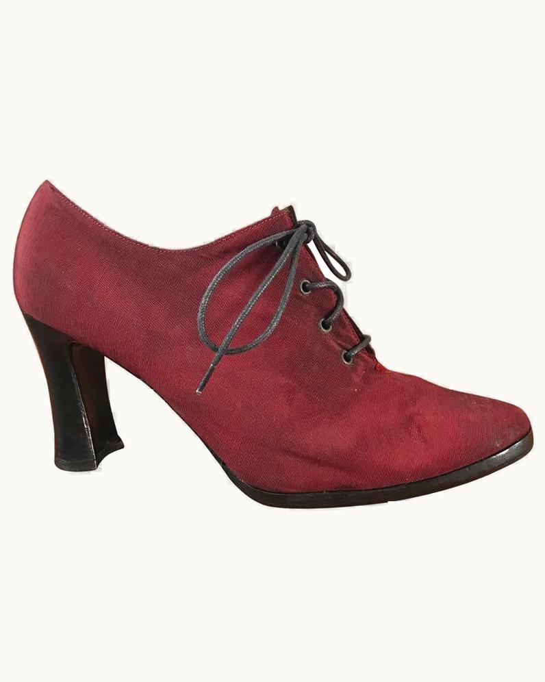 Saint Laurent Yves Saint Laurent 1970s Rare Russian Collection Burgundy Booties Boots