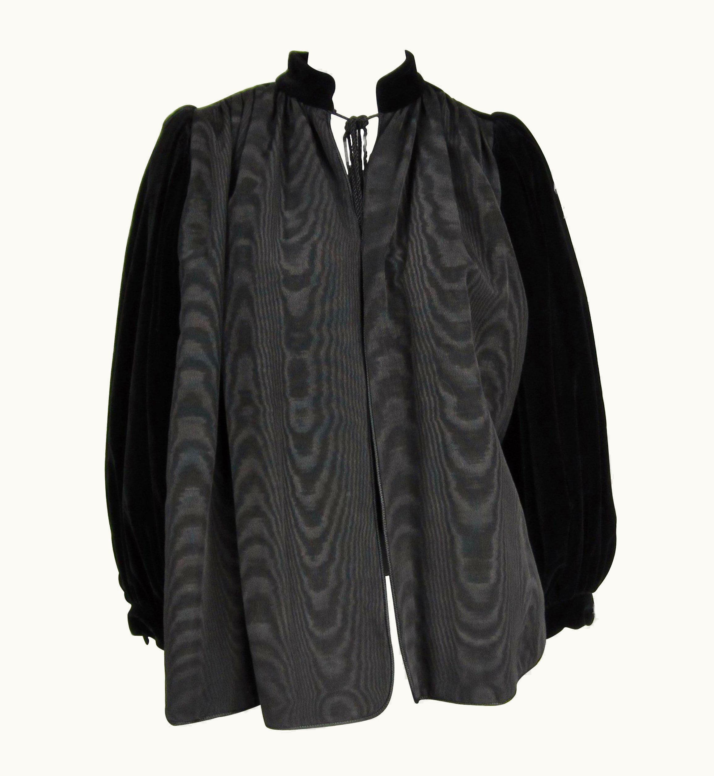 Saint Laurent Yves Saint Laurent Black Velvet Russian Collection 1976 Jacket