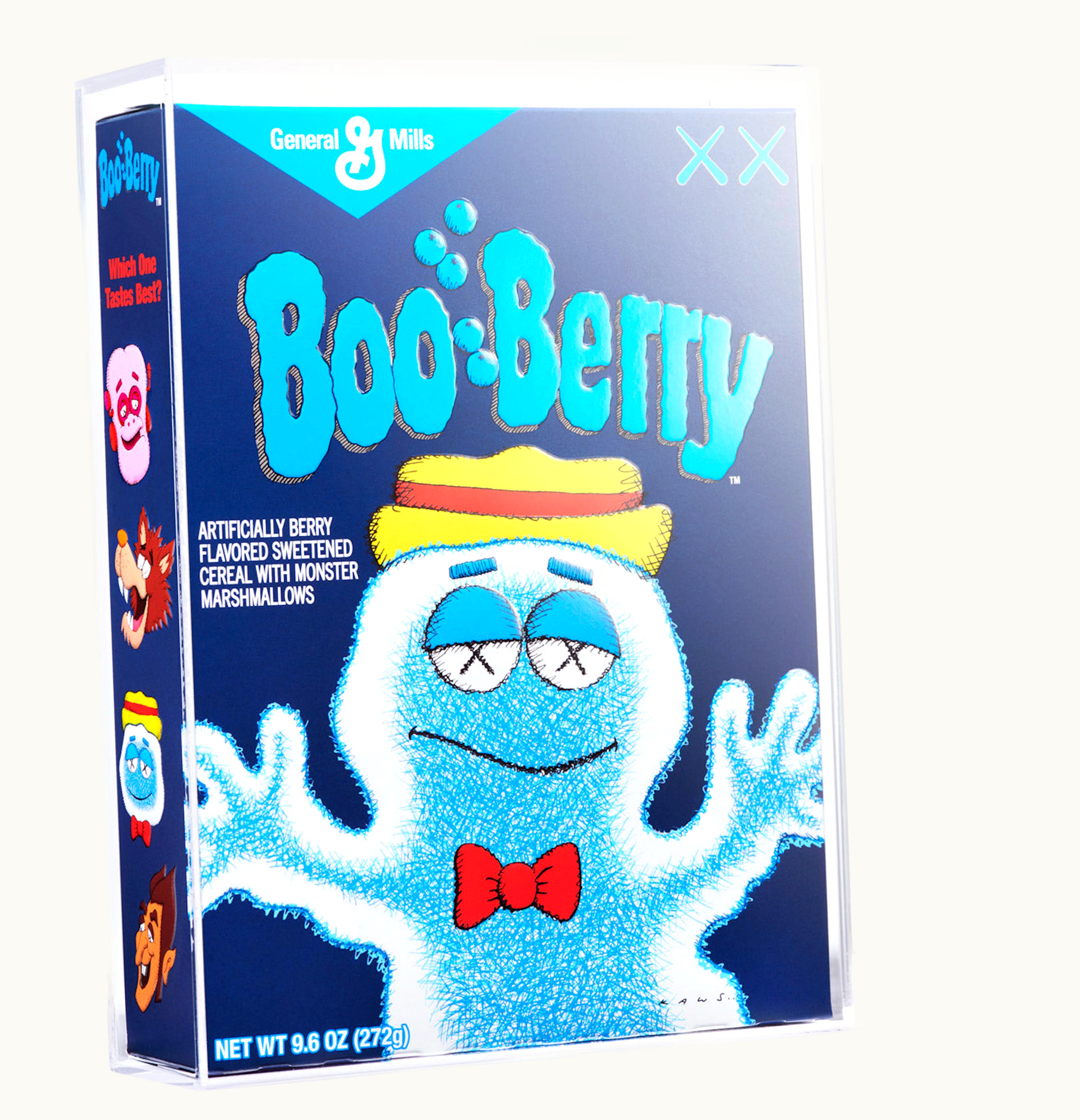 KAWS KAWS Monsters Boo Berry Cereal Limited Edition in Acrylic Case Not Fit For Human Consumption