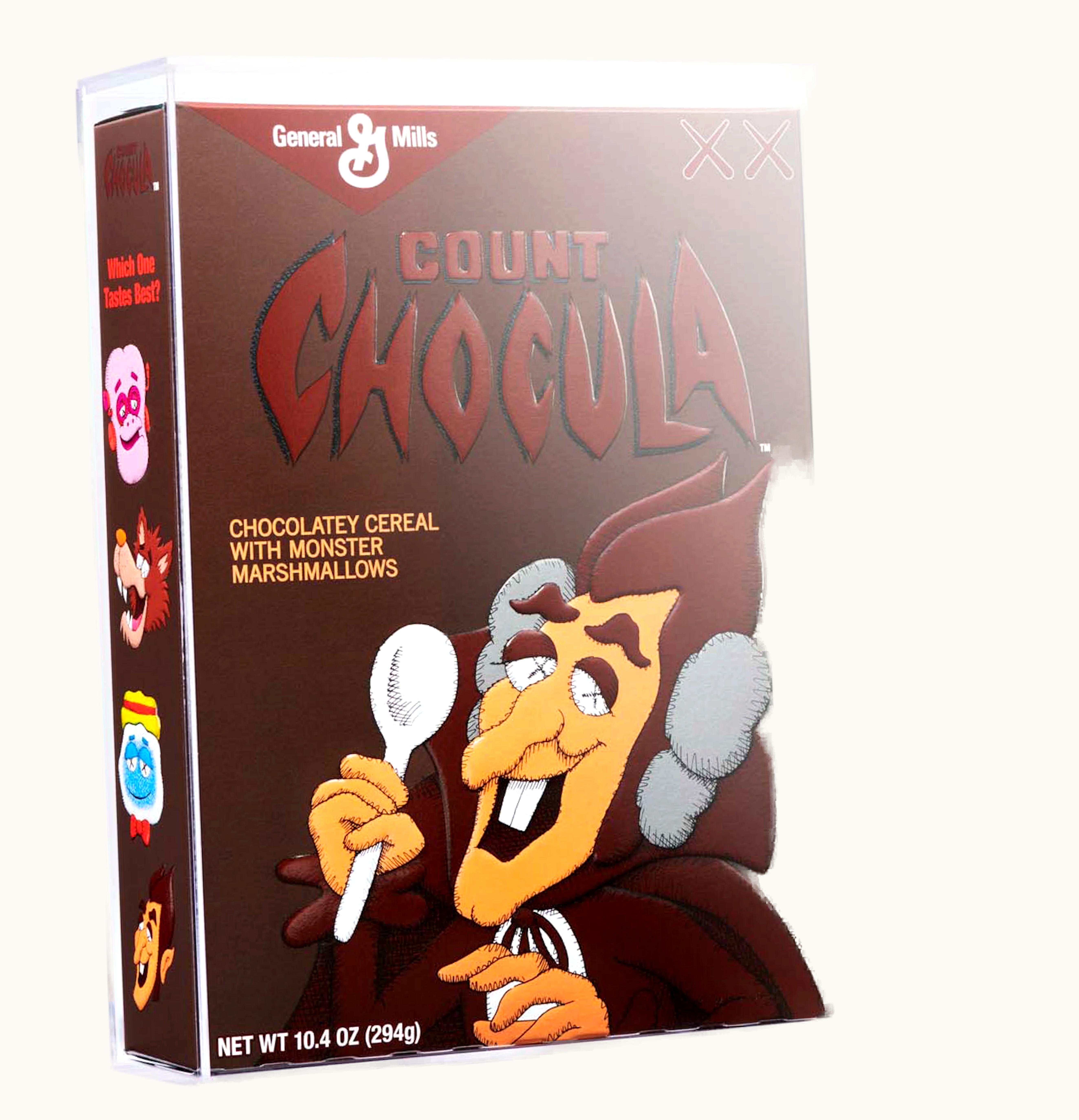 KAWS KAWS Monsters Count Chocula Cereal Limited Edition in Acrylic Case Not Fit For Human Consumption