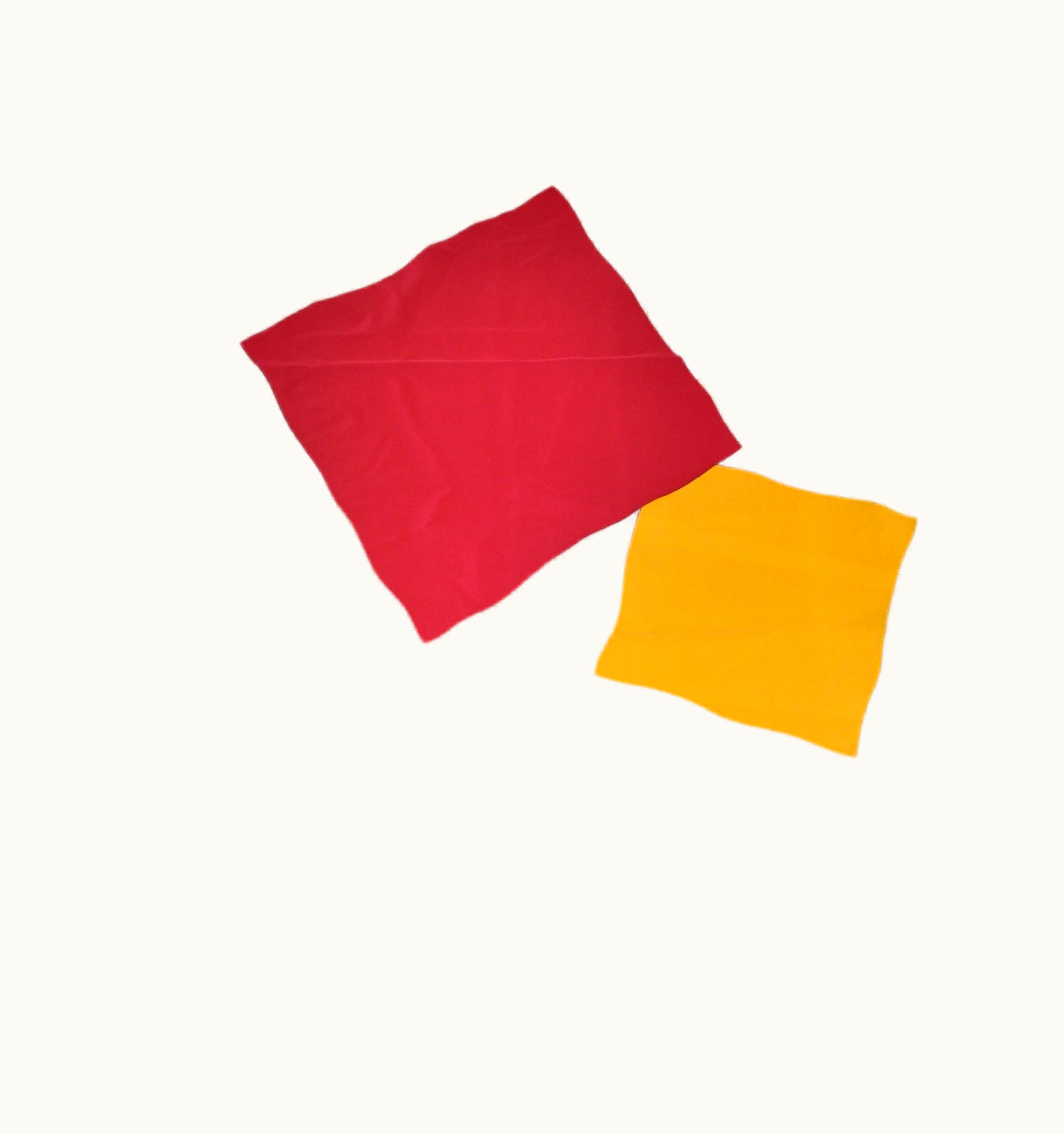 Saint Laurent Yves Saint Laurent Steel Gray With Color Block Silk Jacquard Scarf