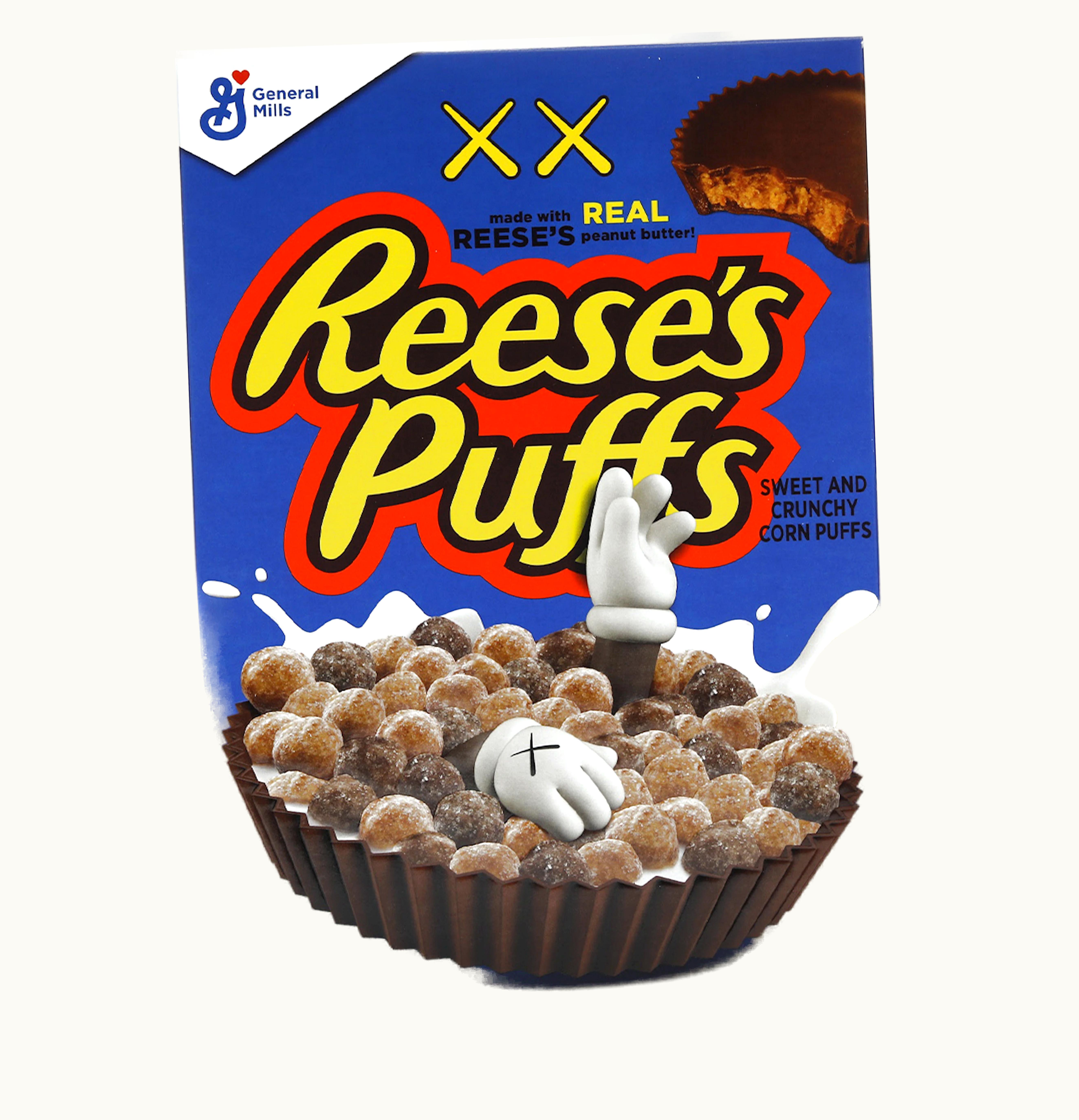 KAWS KAWS x Reeses Puffs Limited Edition Cereal Not Fit For Human Consumption Blue