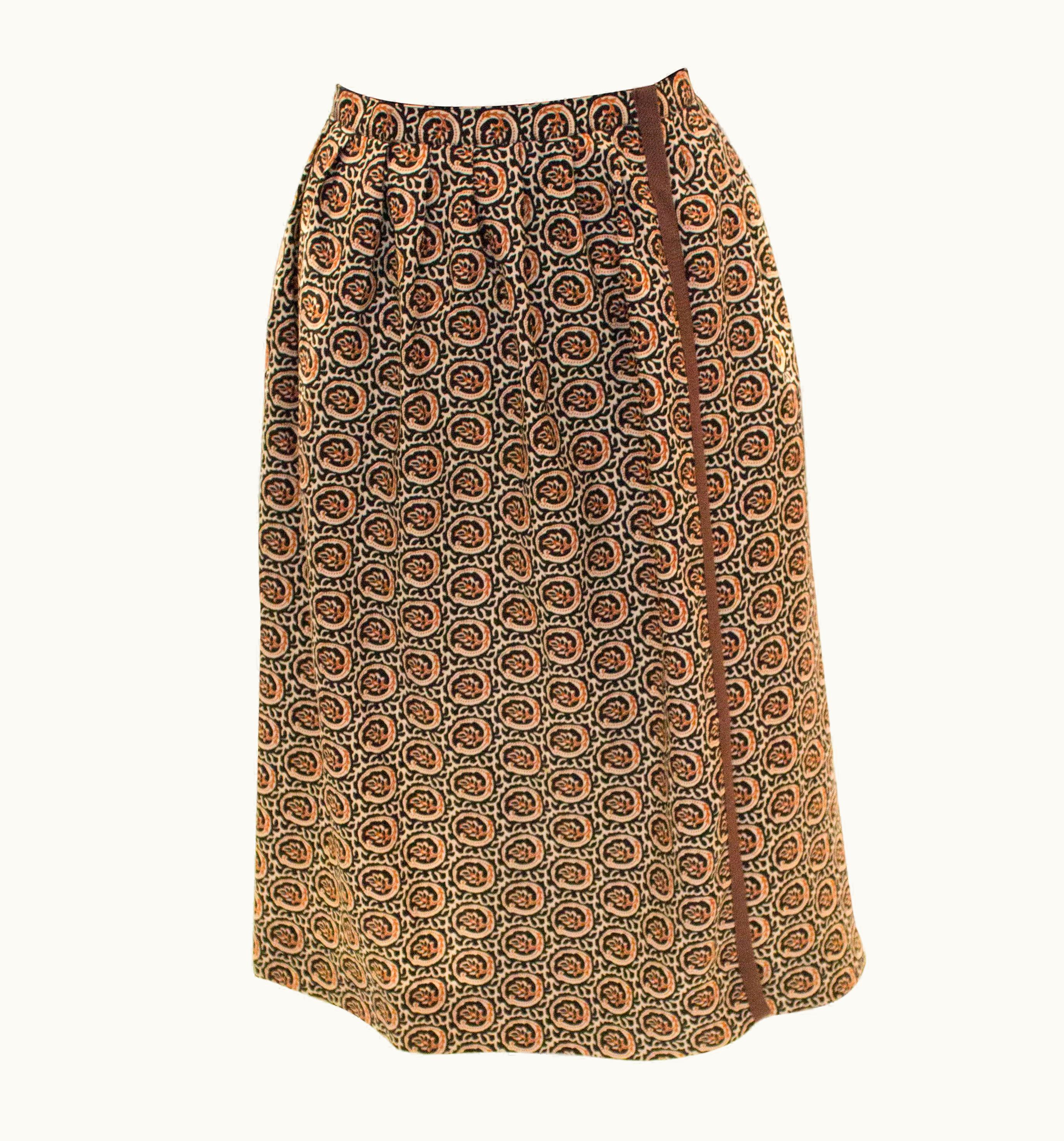 Saint Laurent Vintage Yves Saint Laurent Rive Gauche Wrap Over Skirt