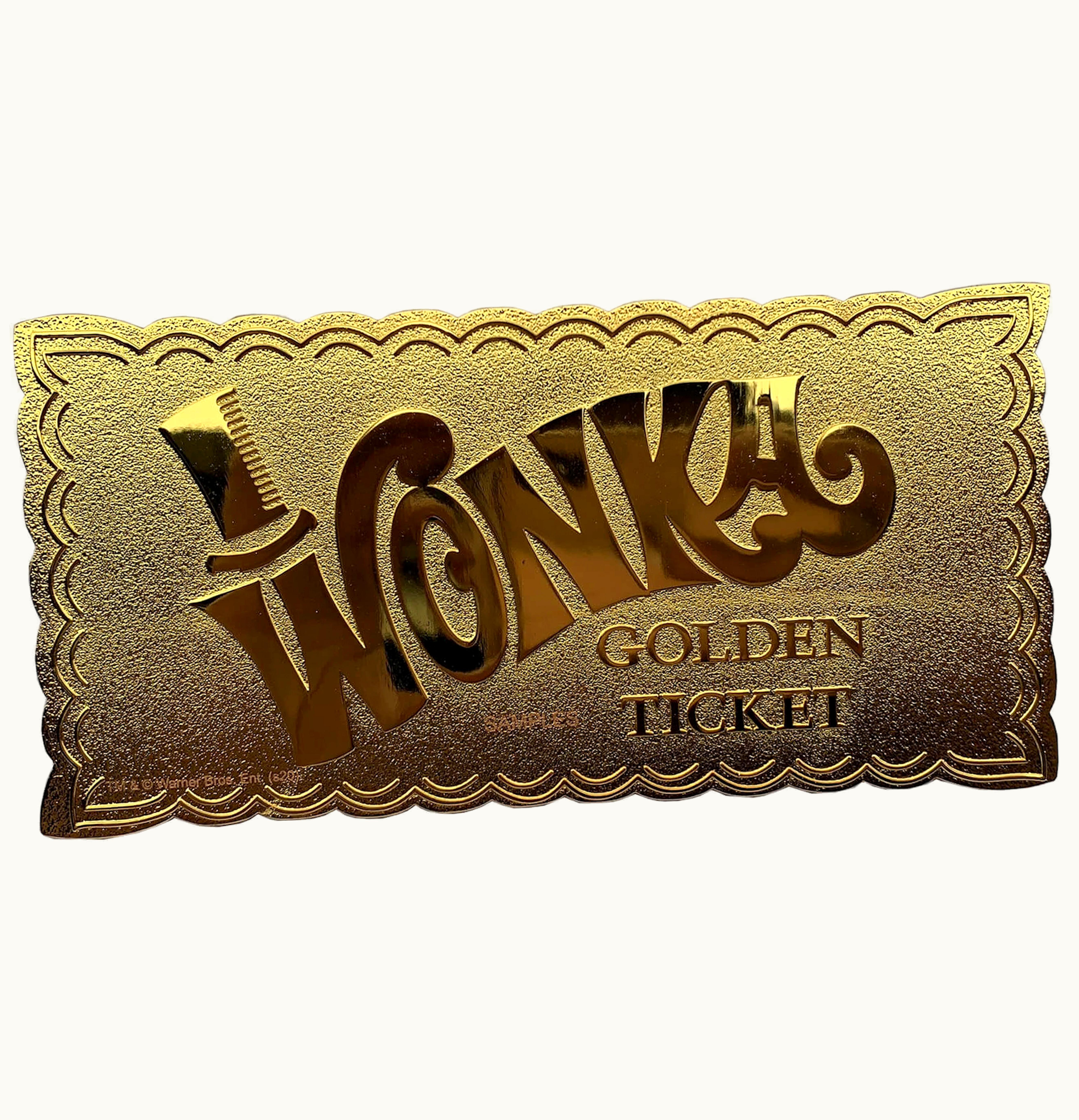 Zavvi Zavvi Exclusive Willy Wonka 24K Gold Plated Winning Ticket Limited Edition Replica
