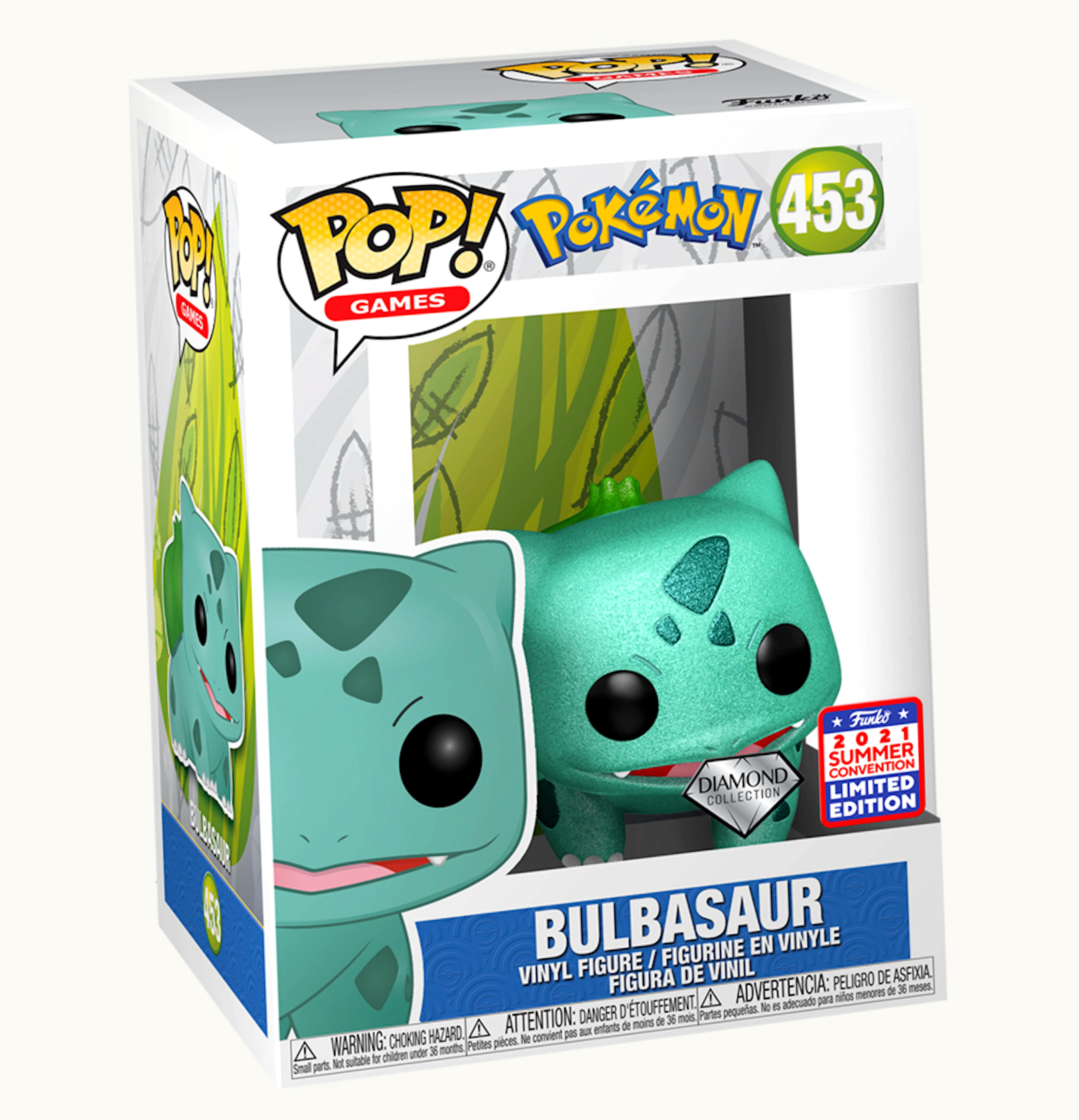 Funko Funko Pop Games Pokemon Bulbasaur Diamond Collection 2021 Summer Convention Limited Edition Figure 453