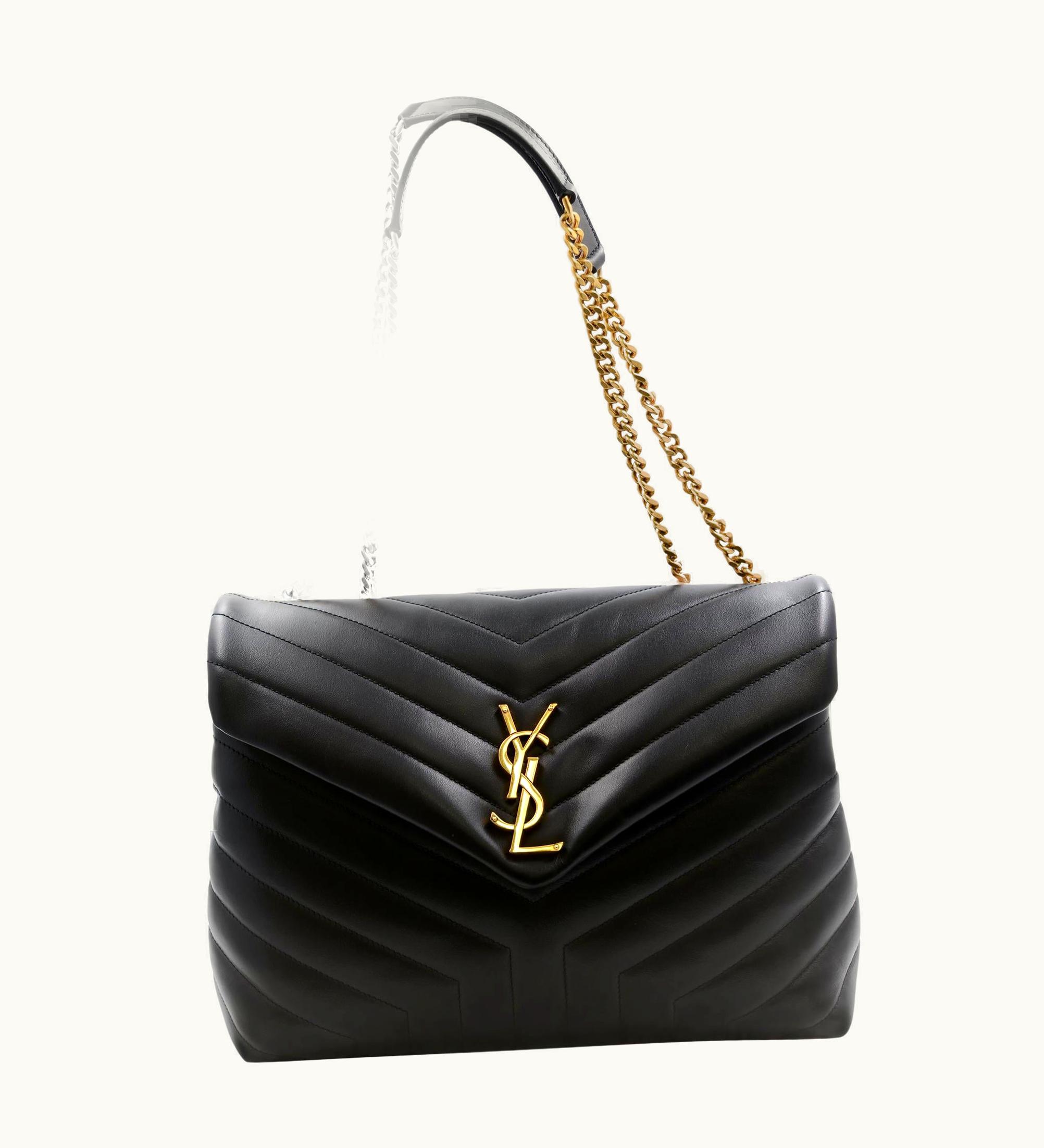 Saint Laurent Saint Laurent Loulou Matelasse Y Black Leather Medium Shoulder Bag Alm5749460721