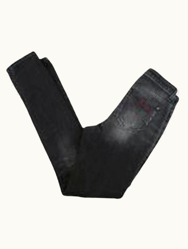 Saint Laurent Saint Laurent Charcoal-Wash Denim J T'aime Embroidered Skinny Jeans