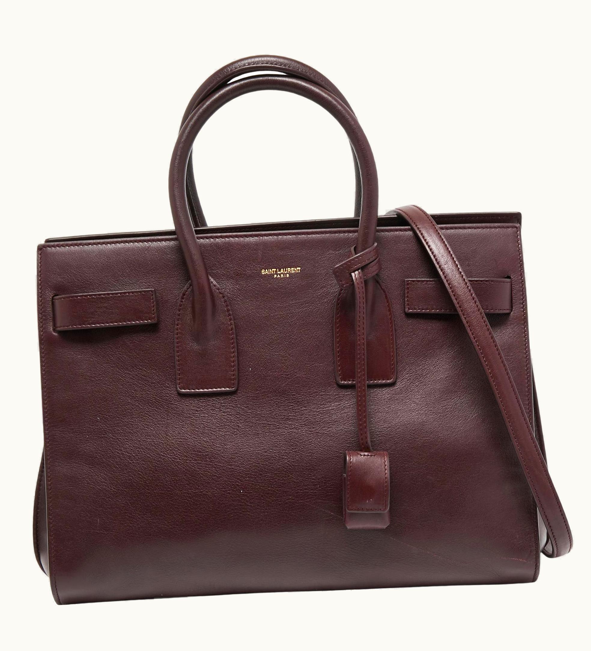 Saint Laurent Saint Laurent Burgundy Leather Small Classic Sac De Jour Tote UZ0583689