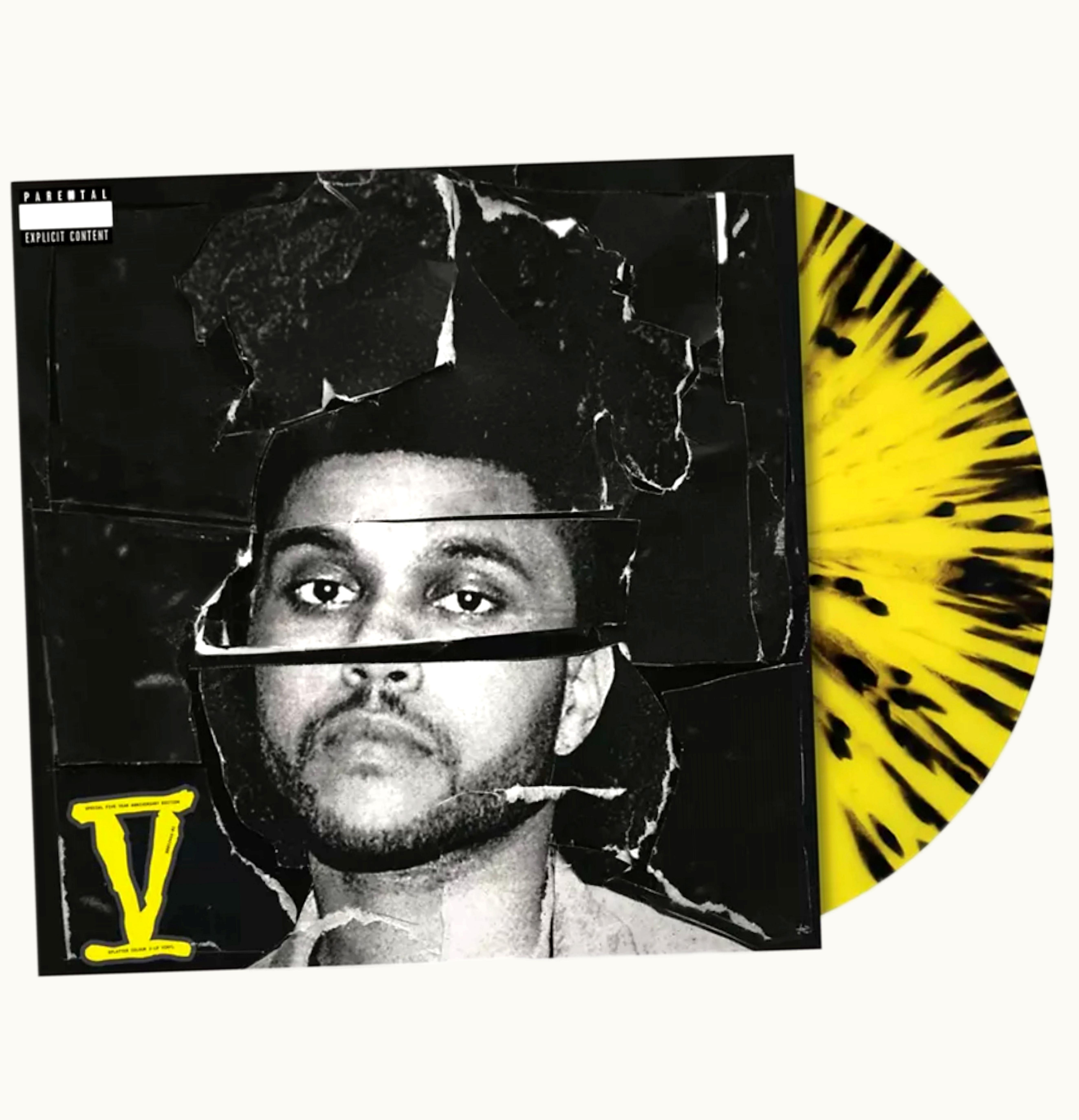 The Weeknd The Weekend Beauty Behind The Madness Limited Yellow With Black Splatter 2XLP Vinyl Yellow Black