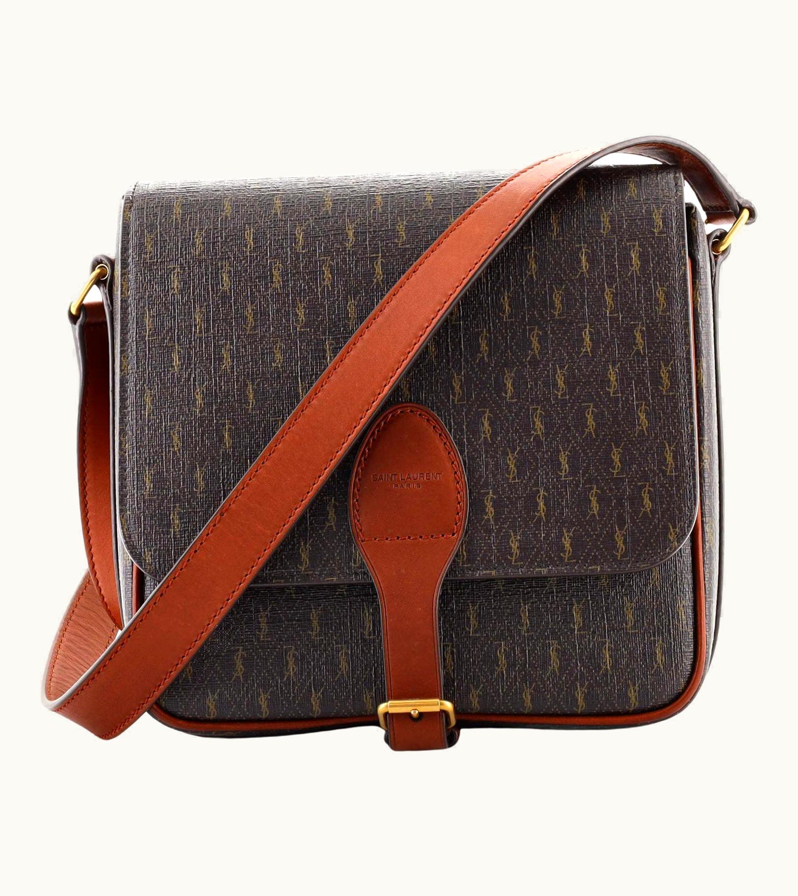 Saint Laurent Saint Laurent Le Monogramme Buckle Satchel Monogram All Over Coated Canvas