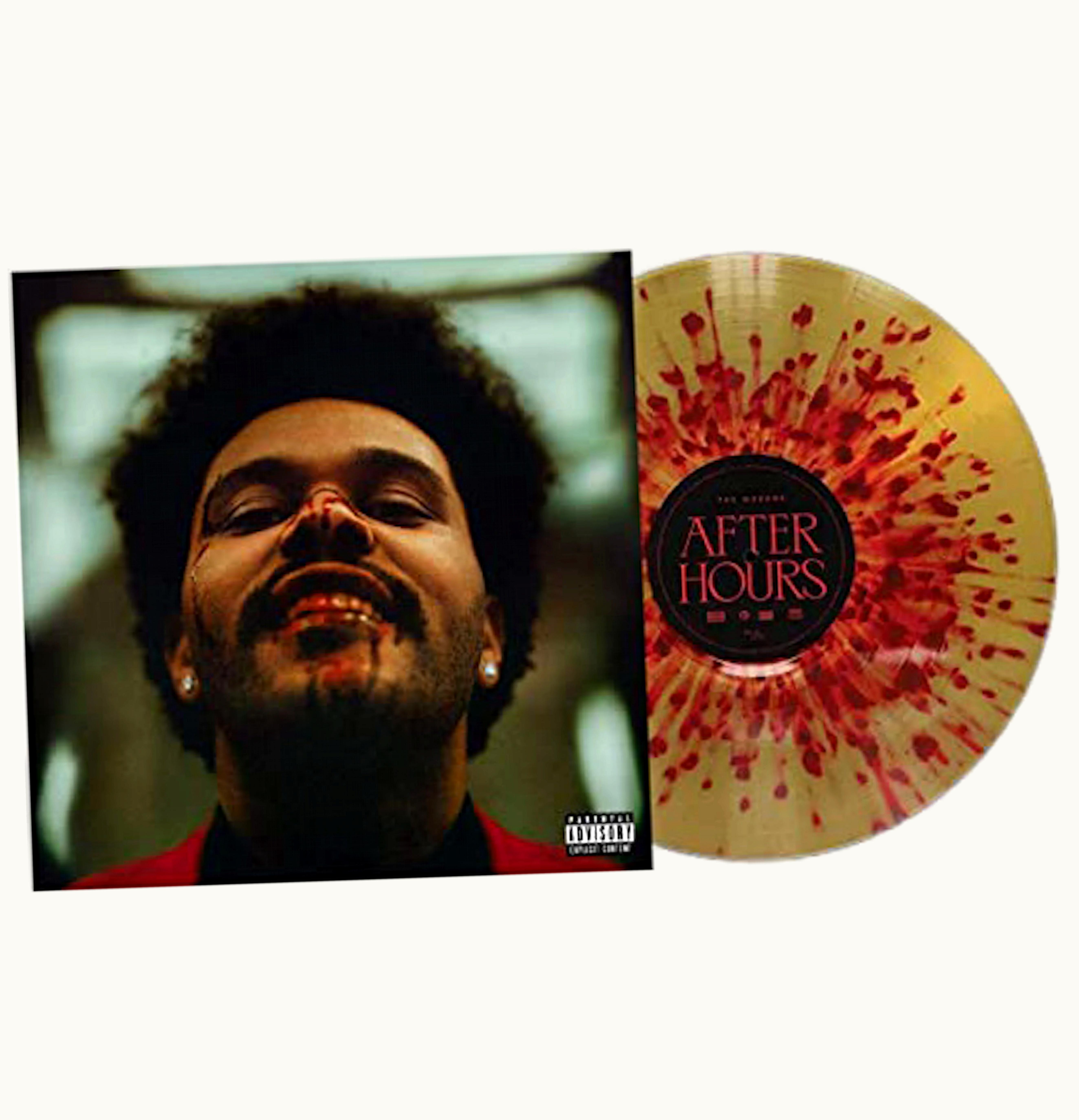 The Weeknd The Weekend After Hours Limited Edition Gold With Red Splatter LP Vinyl Gold Red