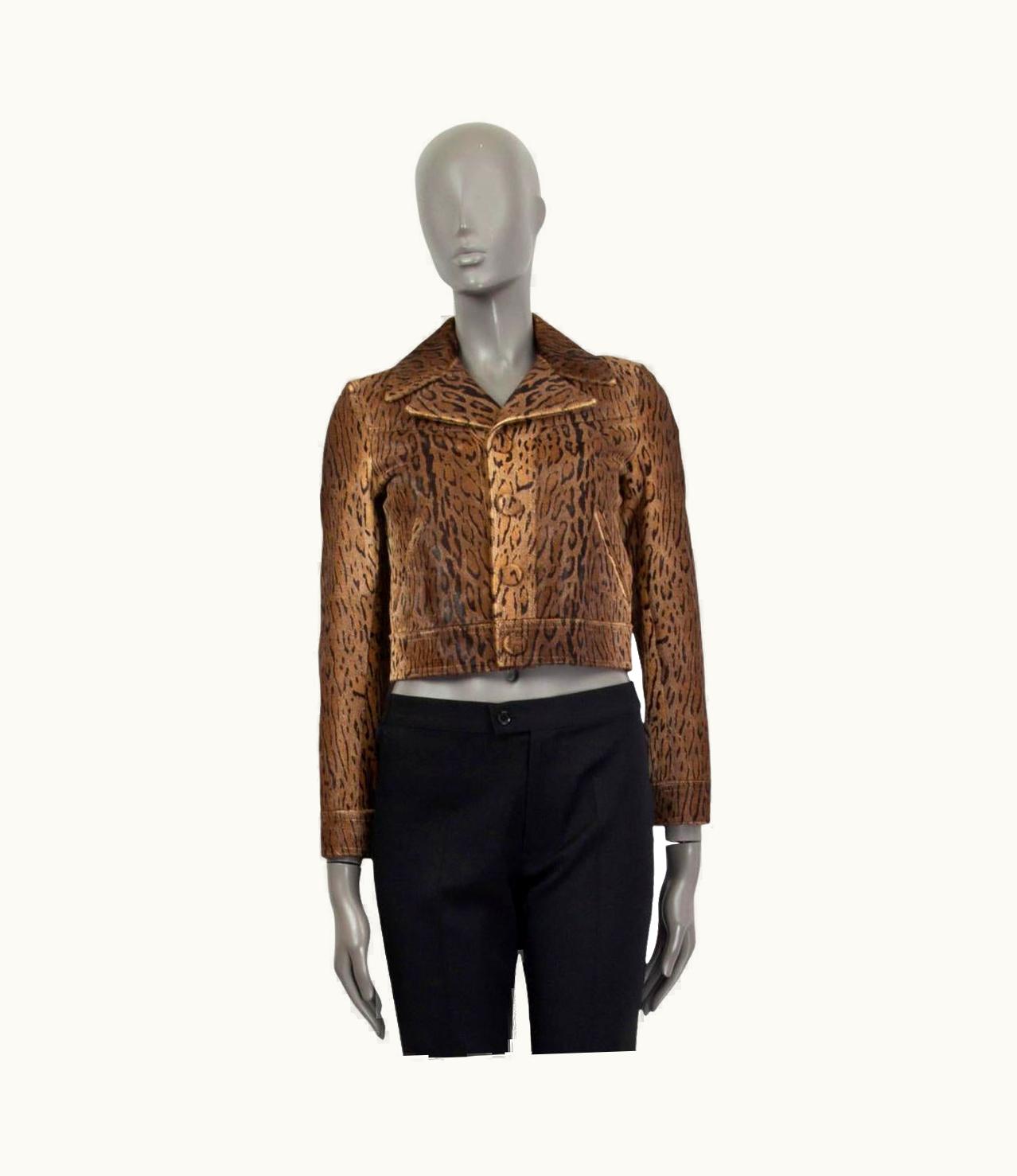 Saint Laurent Saint Laurent Beige 2014 Ocelot Calf Hair Jacket