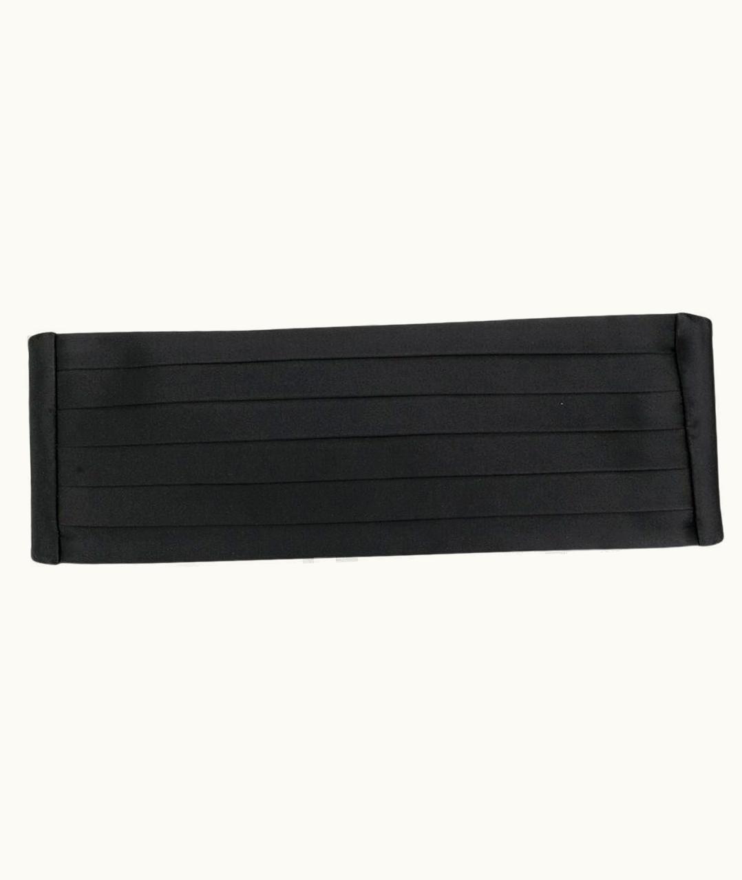 Saint Laurent Saint Laurent Black Classic Tuxedo Silk Satin Pleated Cummerbund Belt
