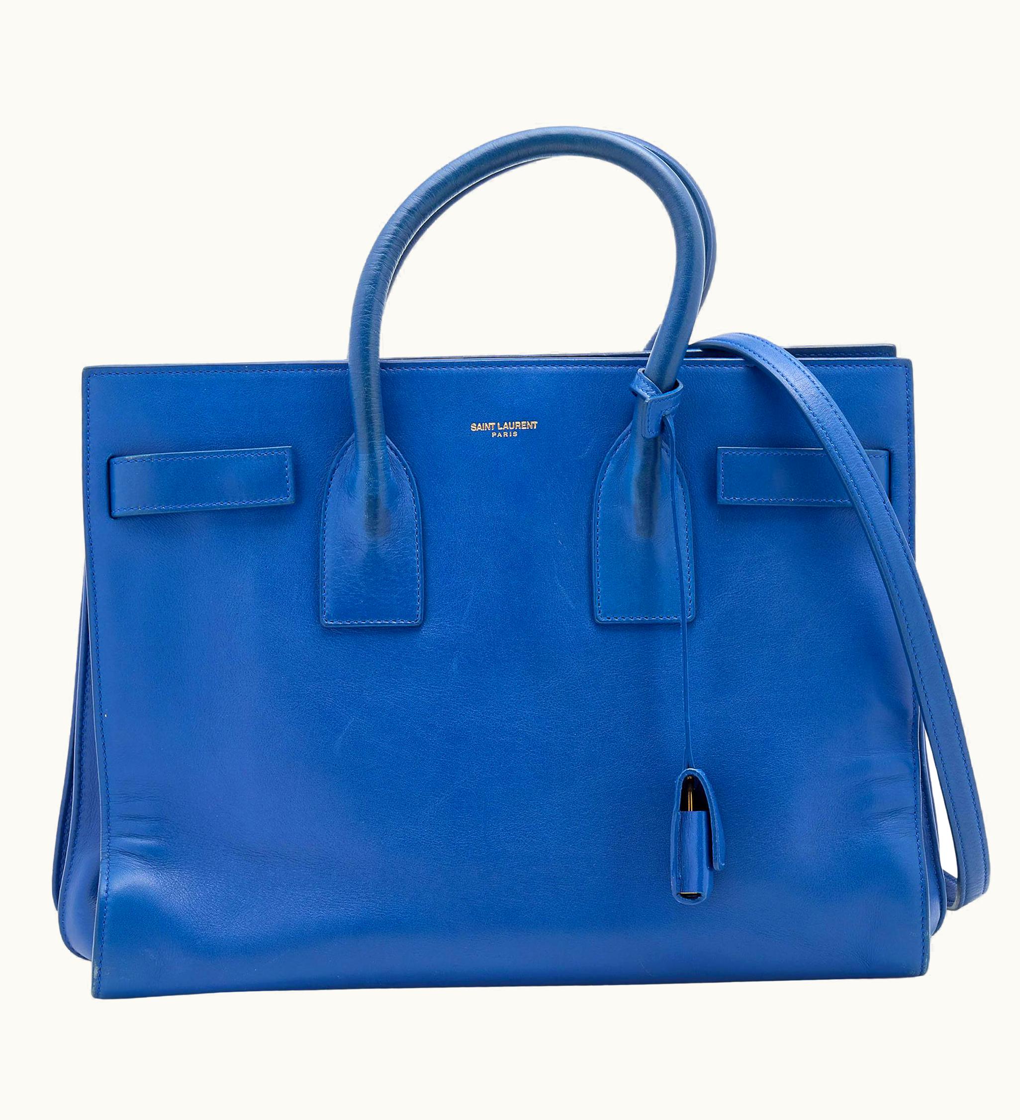 Saint Laurent Saint Laurent Blue Leather Small Classic Sac De Jour Tote UZ0583766