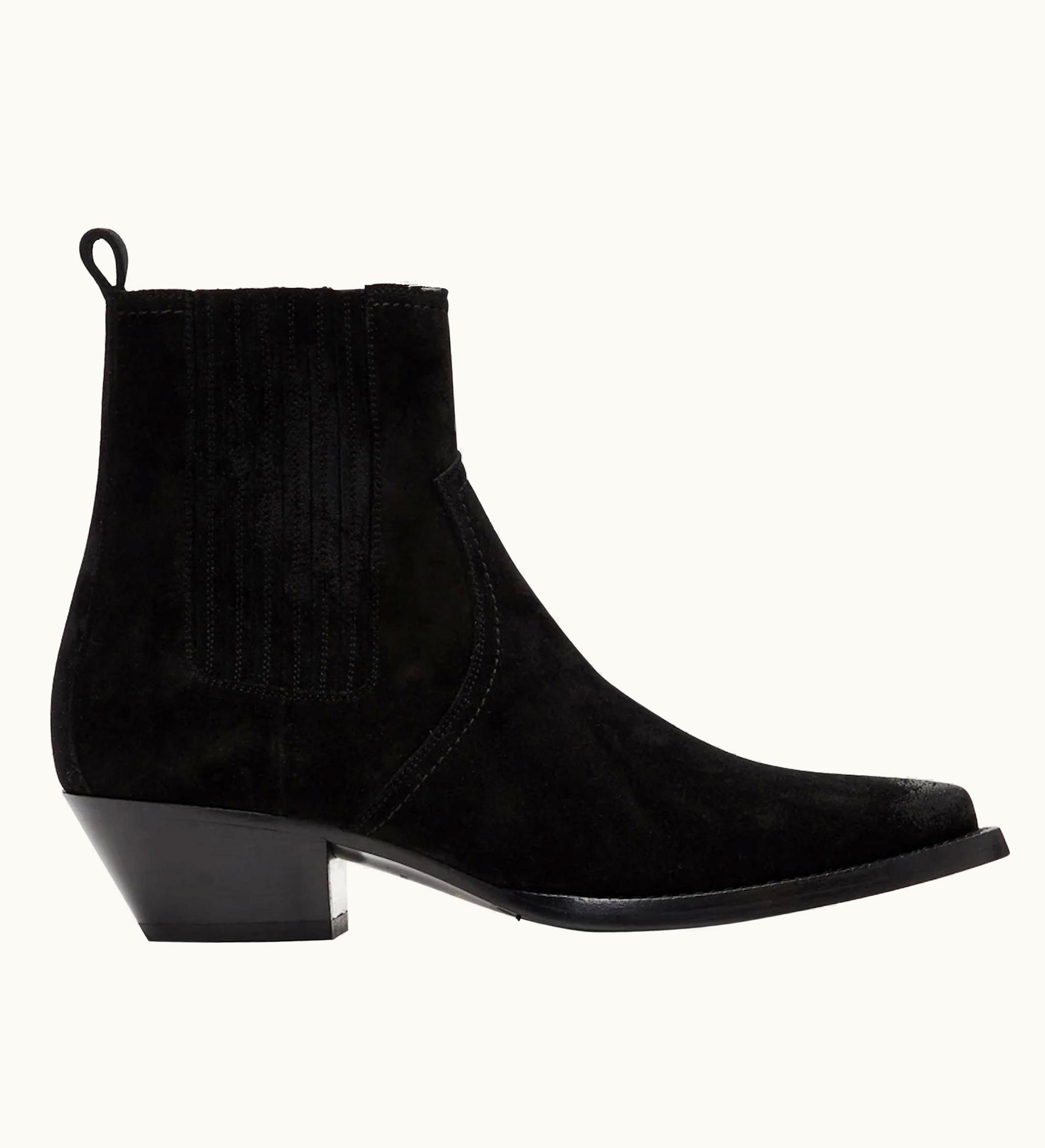 Saint Laurent Saint Laurent Mens Black Suede Lukas 40 Chelsea Boots