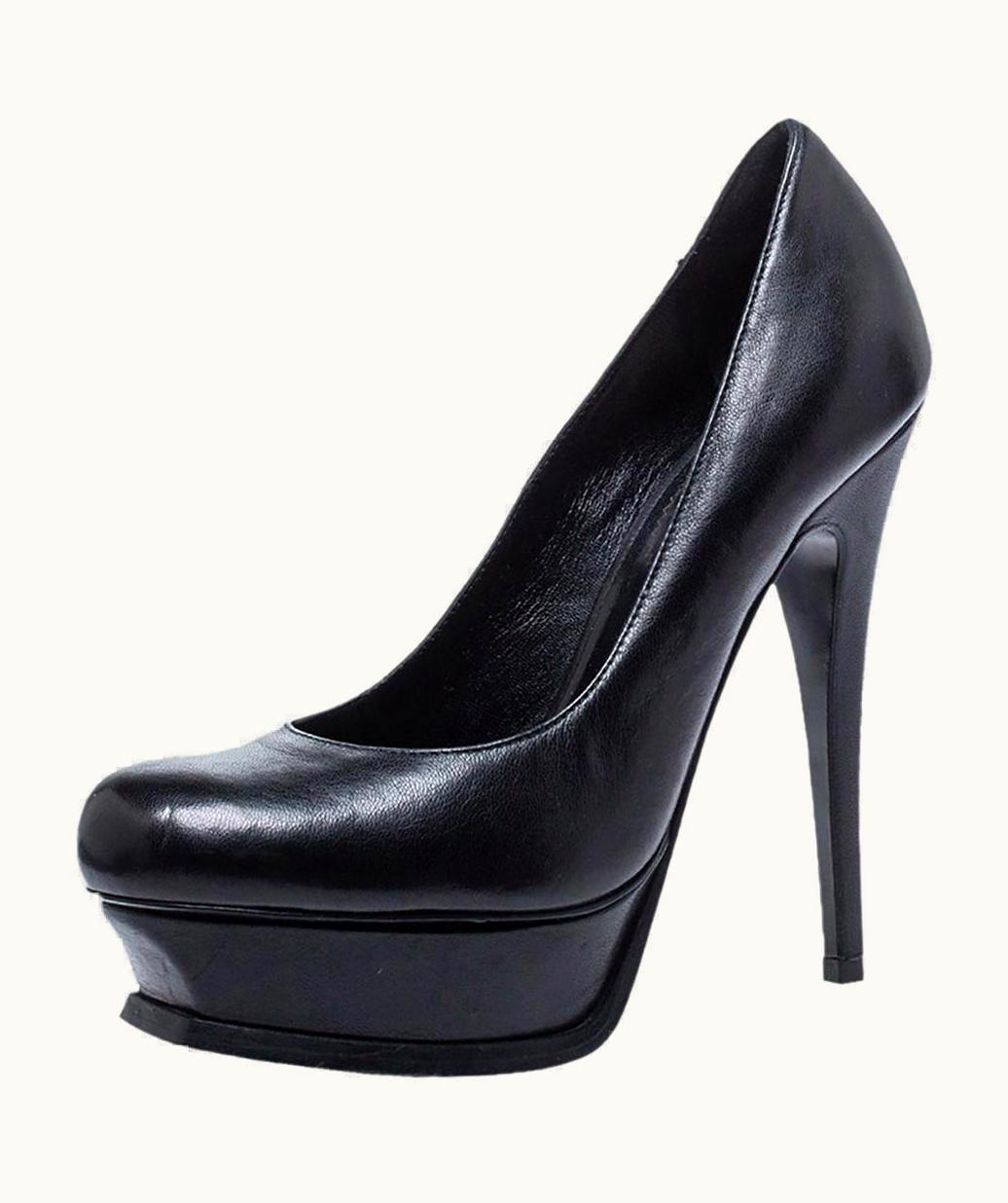Saint Laurent Saint Laurent Black Leather Tribute Pumps