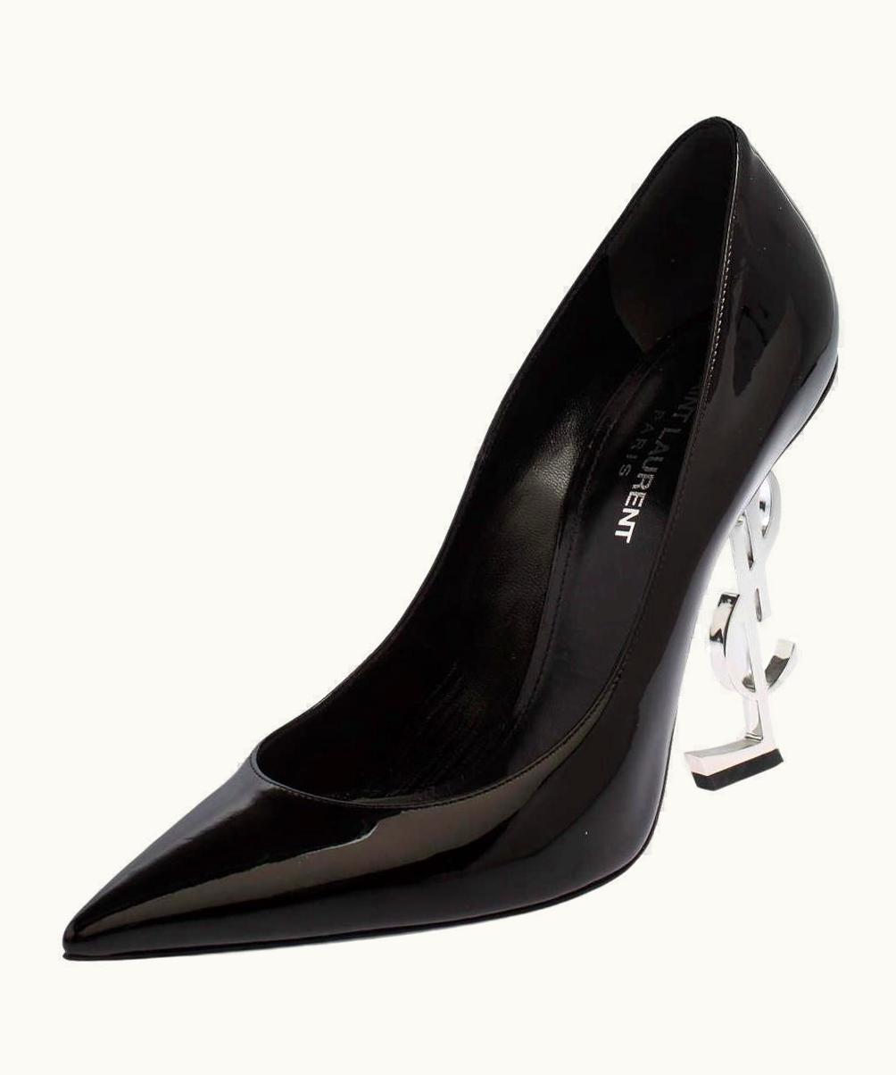 Saint Laurent Saint Laurent Paris Black Patent Leather Opyum Pointed Toe Pumps