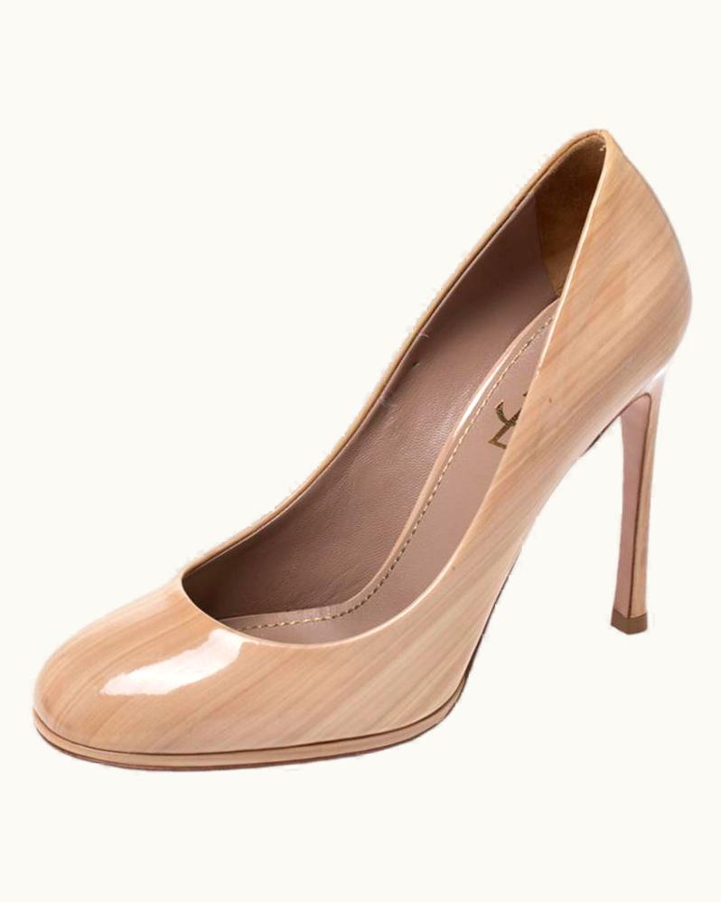 Saint Laurent Saint Laurent Paris 2 Tone Round Toe Pumps